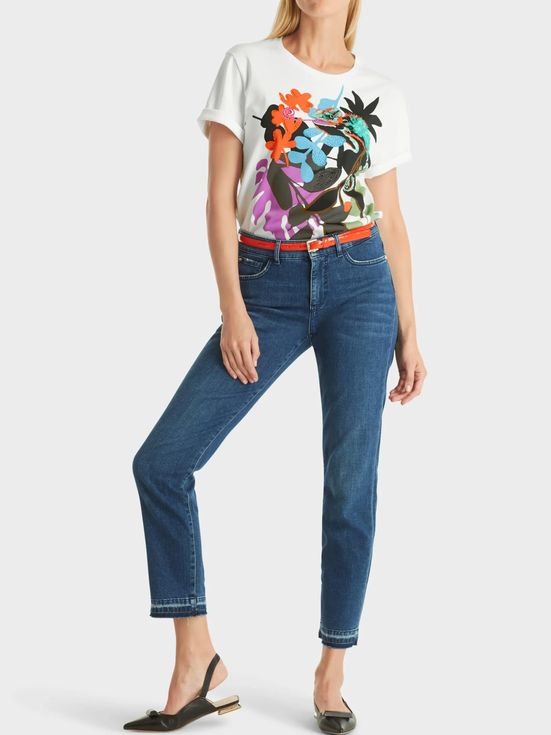 Marc Cain Jeans-"RETHINK TOGETHER" HOSE SIKAR 7/8-LANG vintage indigo