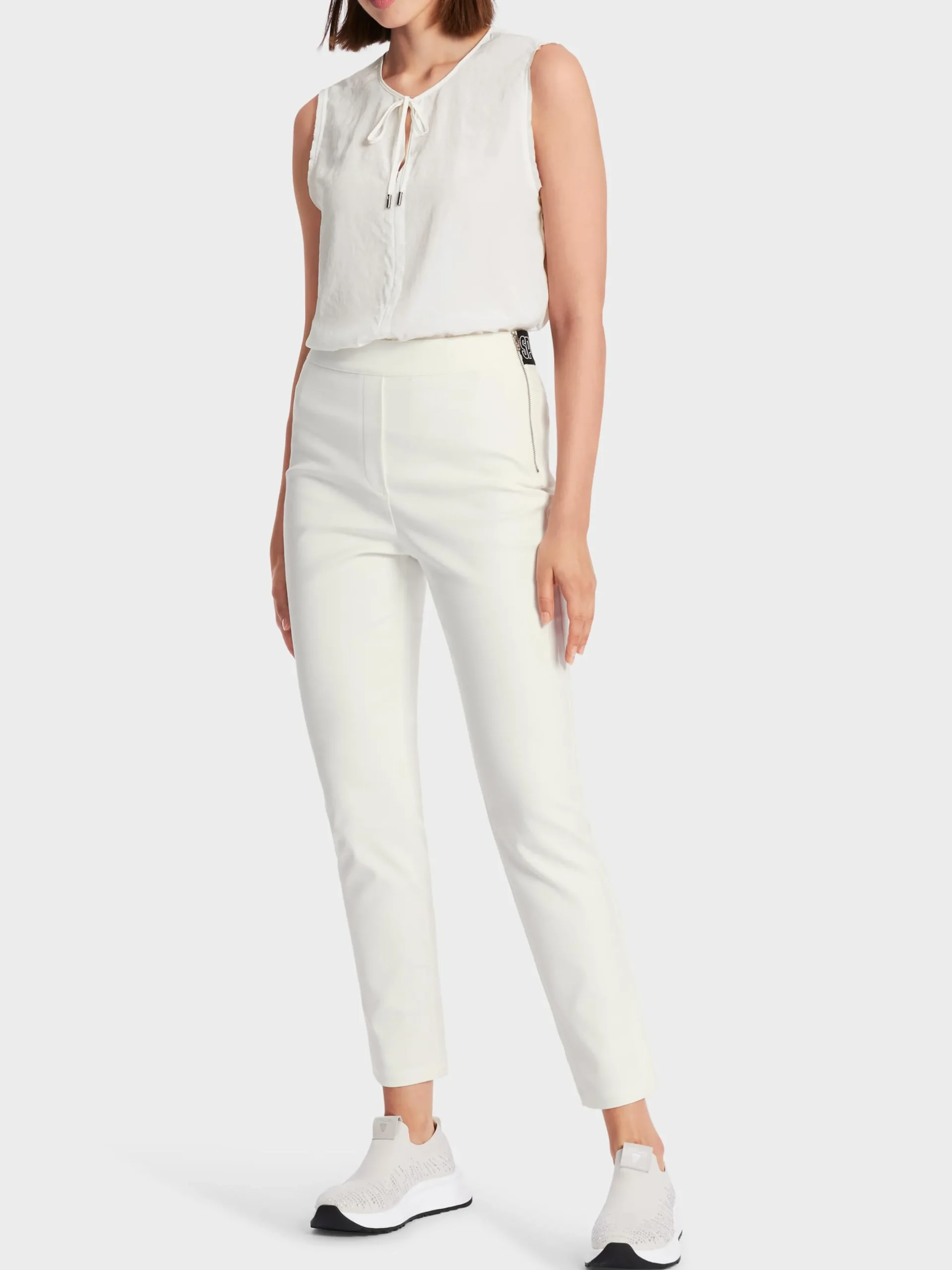 Marc Cain Hosen-"RETHINK TOGETHER" HOSE SLIVEN off-white
