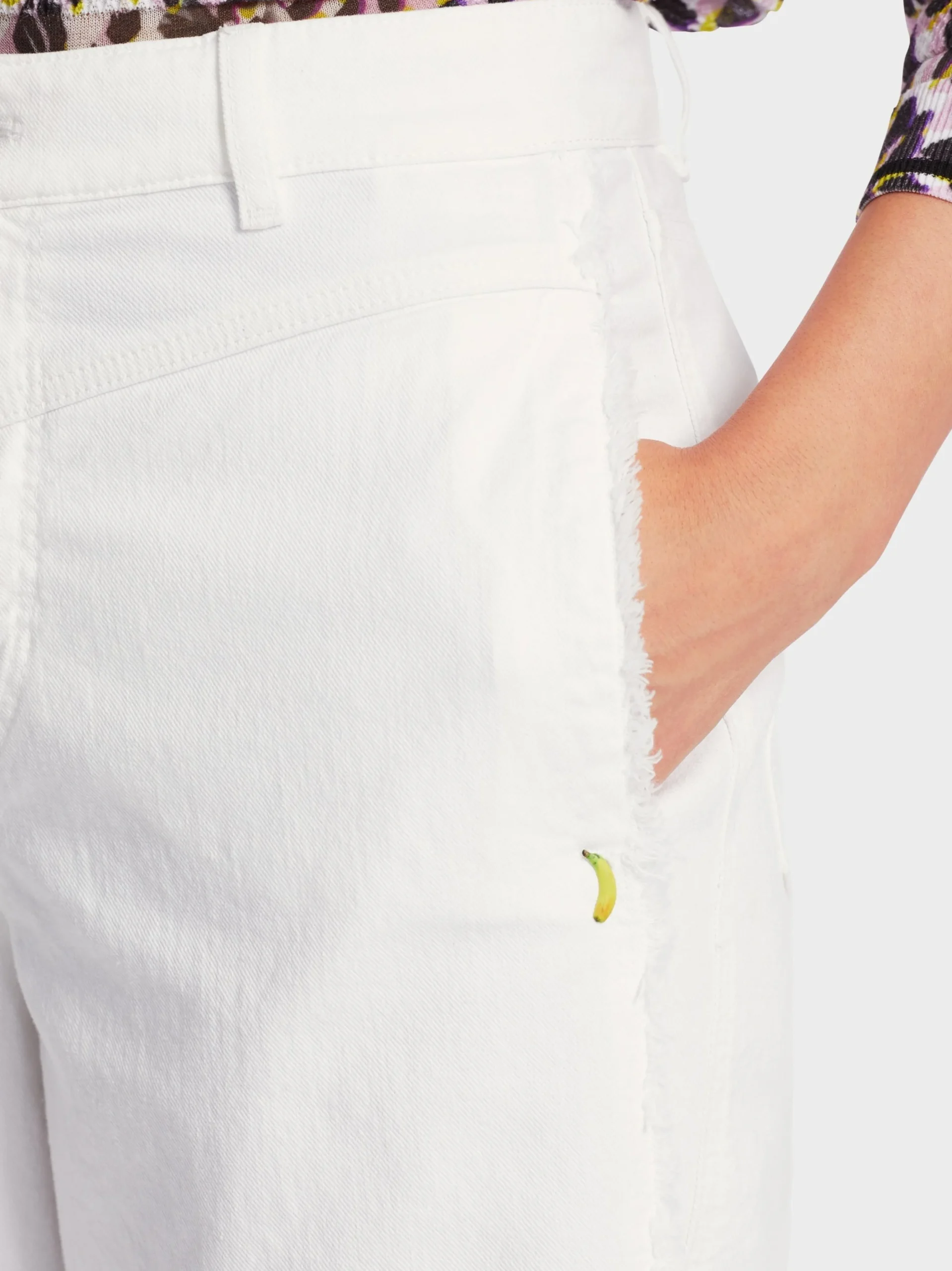 Marc Cain Jeans-"RETHINK TOGETHER" HOSE WYLIE off-white