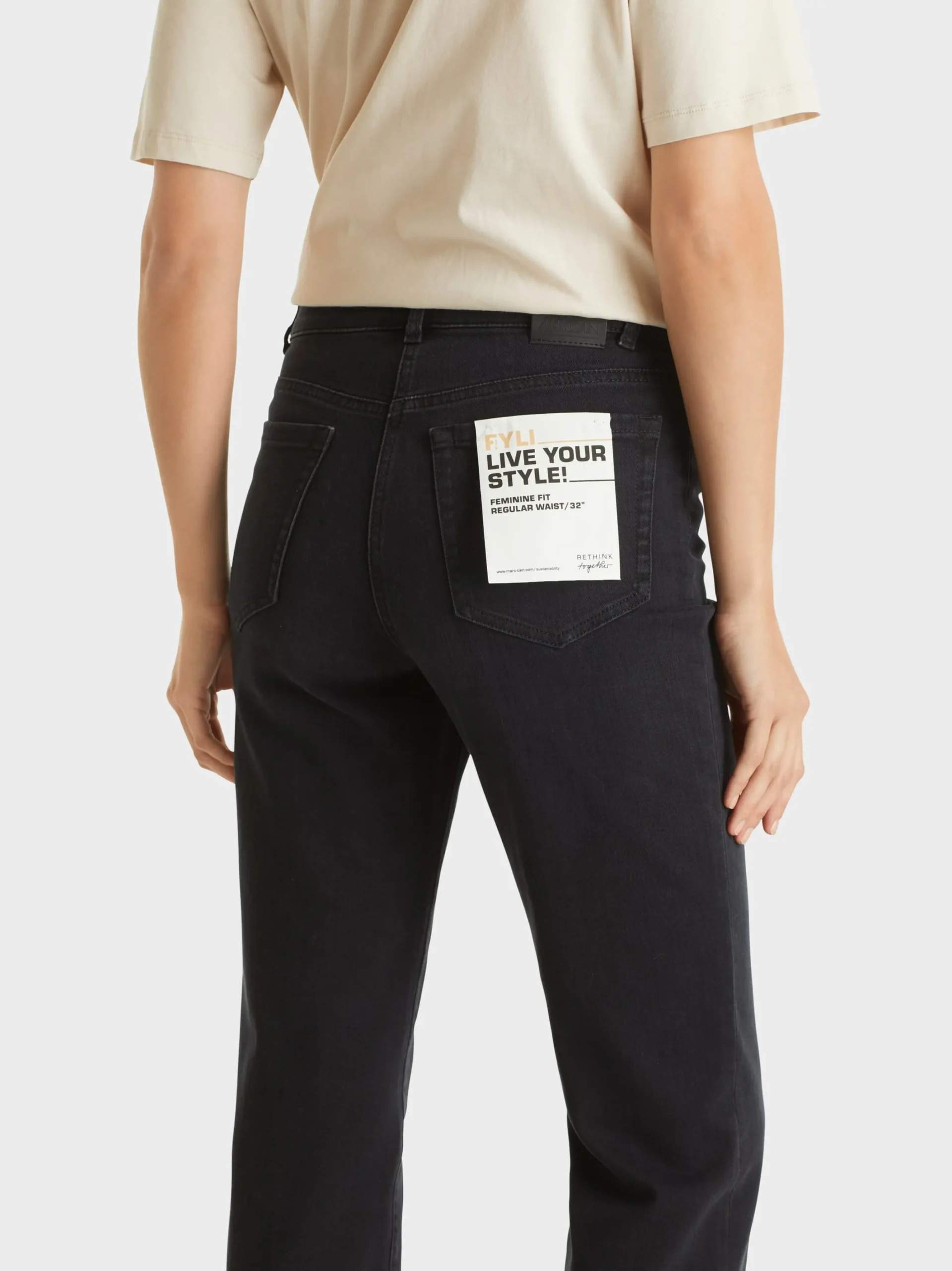 Marc Cain Jeans-"RETHINK TOGETHER" JEANS FYLI anthrazit