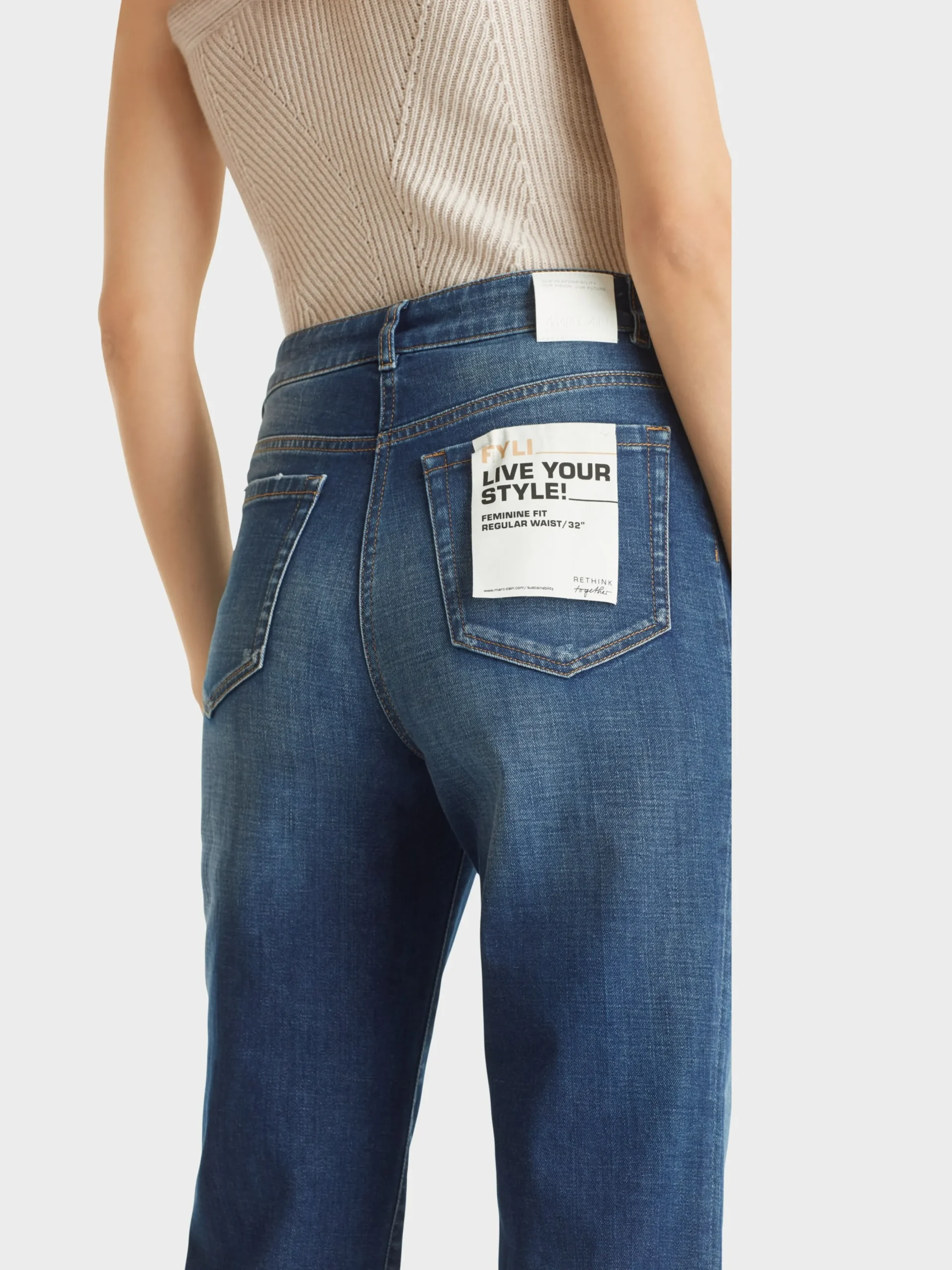 Marc Cain Jeans-"RETHINK TOGETHER" JEANS FYLI blue Denim