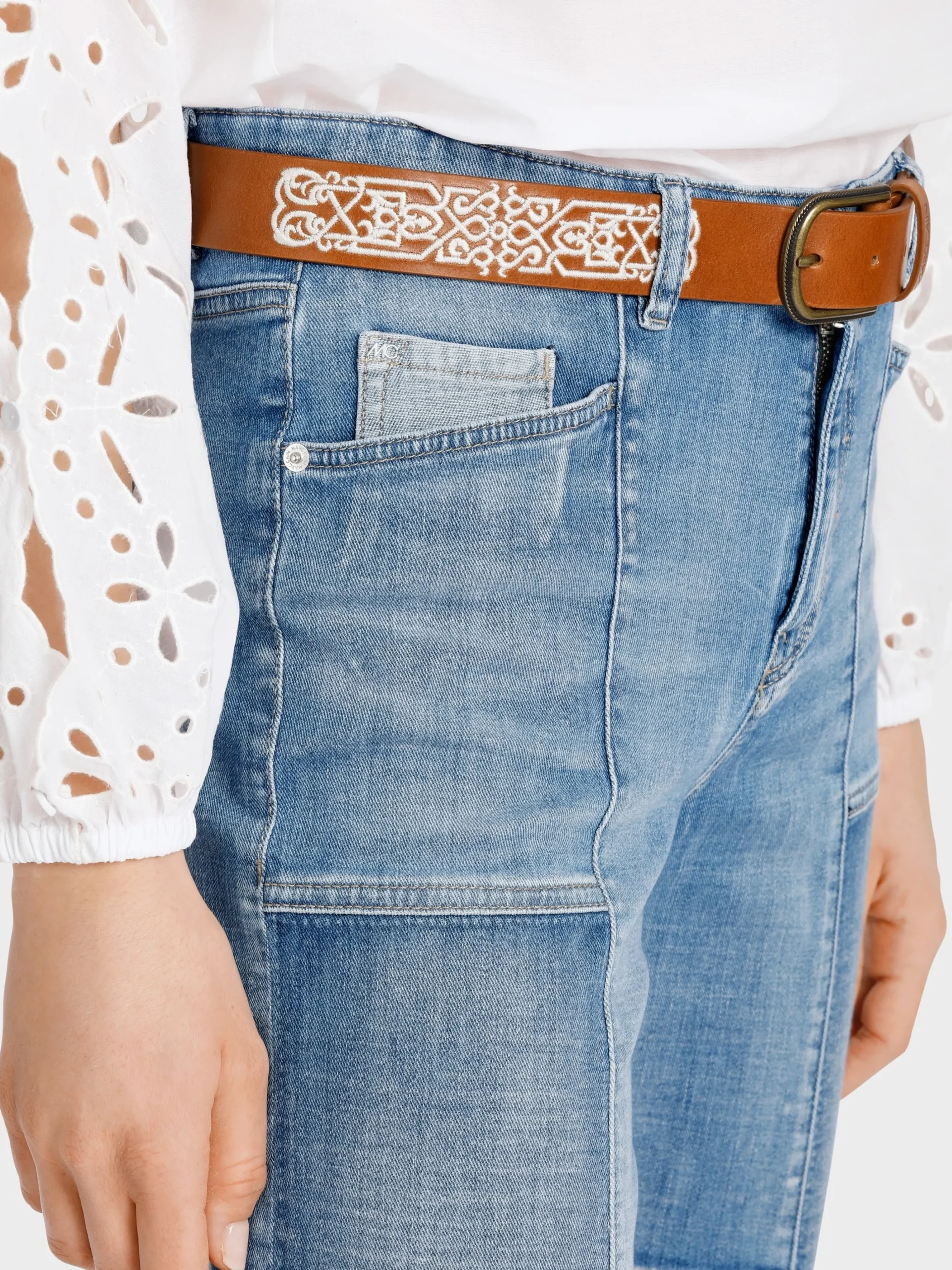 Marc Cain Jeans-“RETHINK TOGETHER” JEANS MODELL WYLIE blue Denim