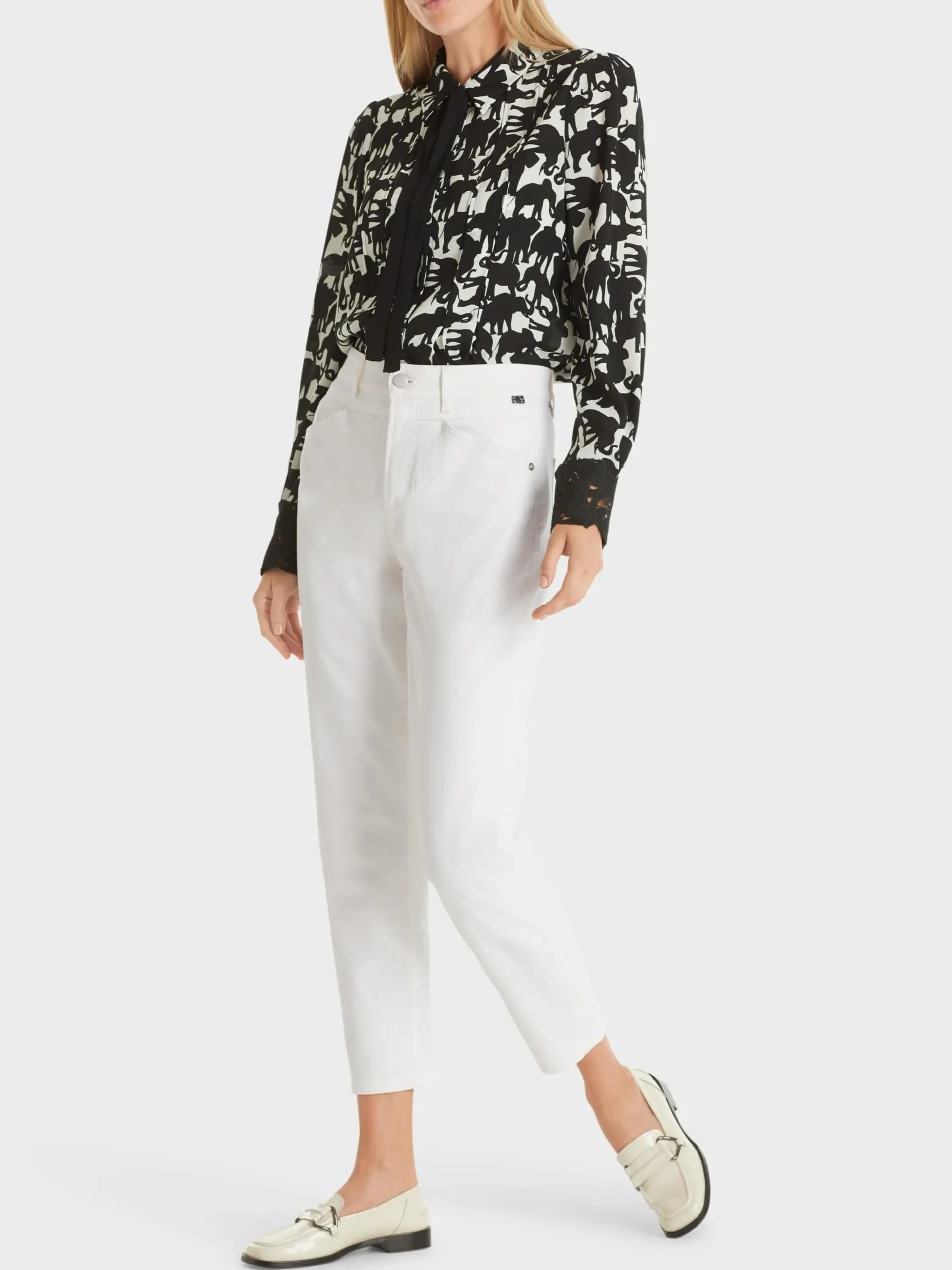 Marc Cain Jeans-"RETHINK TOGETHER" JEANS RIAD off-white