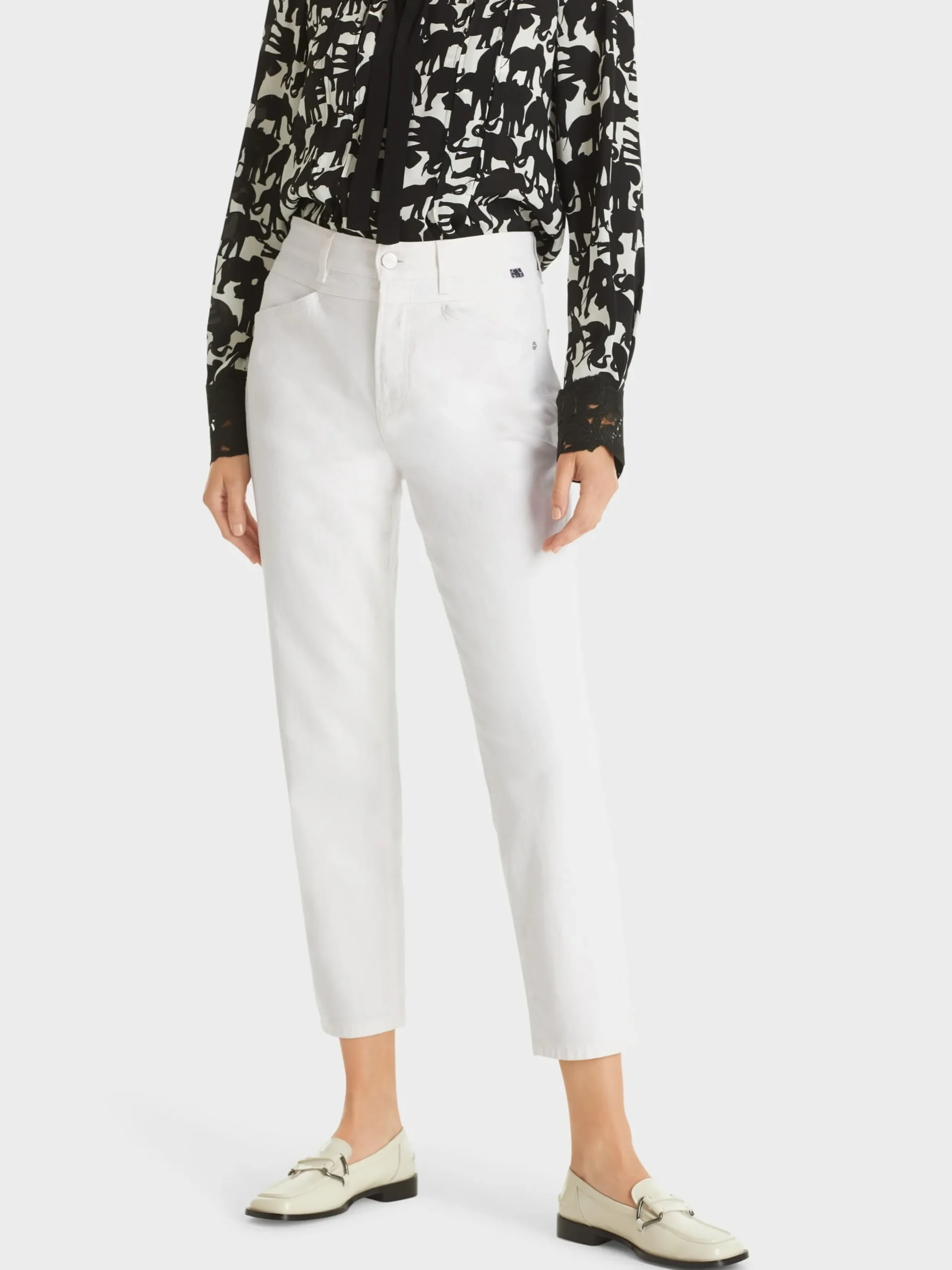 Marc Cain Jeans-"RETHINK TOGETHER" JEANS RIAD off-white
