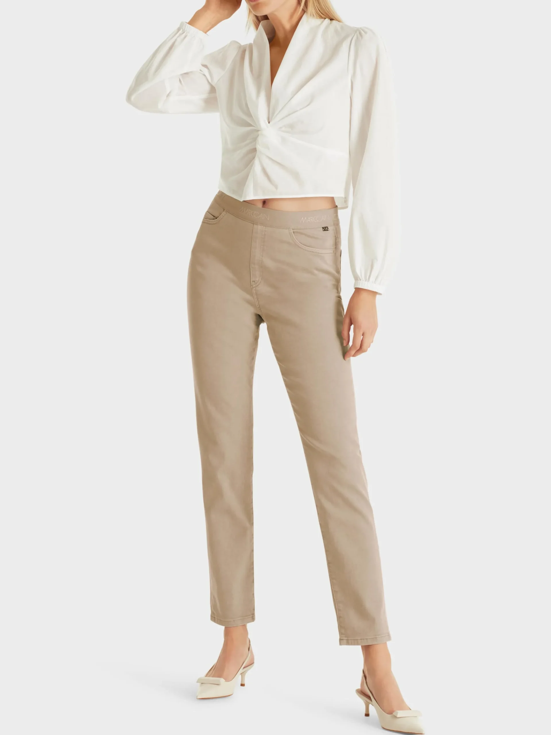 Marc Cain Jeans-"RETHINK TOGETHER" JEANS SIENA light stone