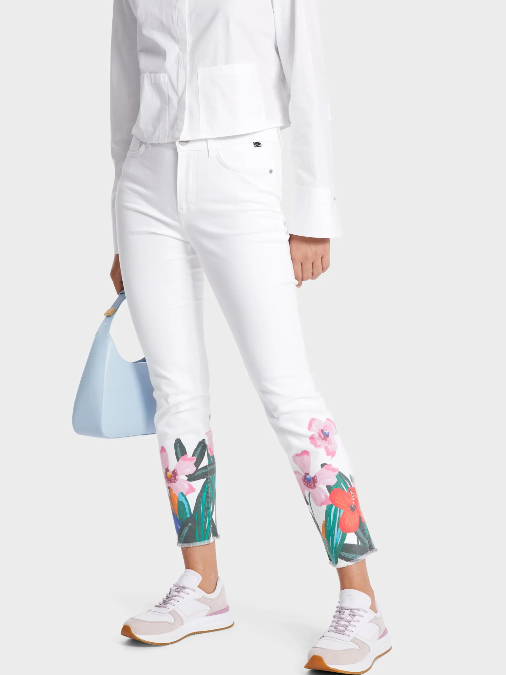 Marc Cain Jeans-"RETHINK TOGETHER" MODELL SILEA 7/8-LANG white