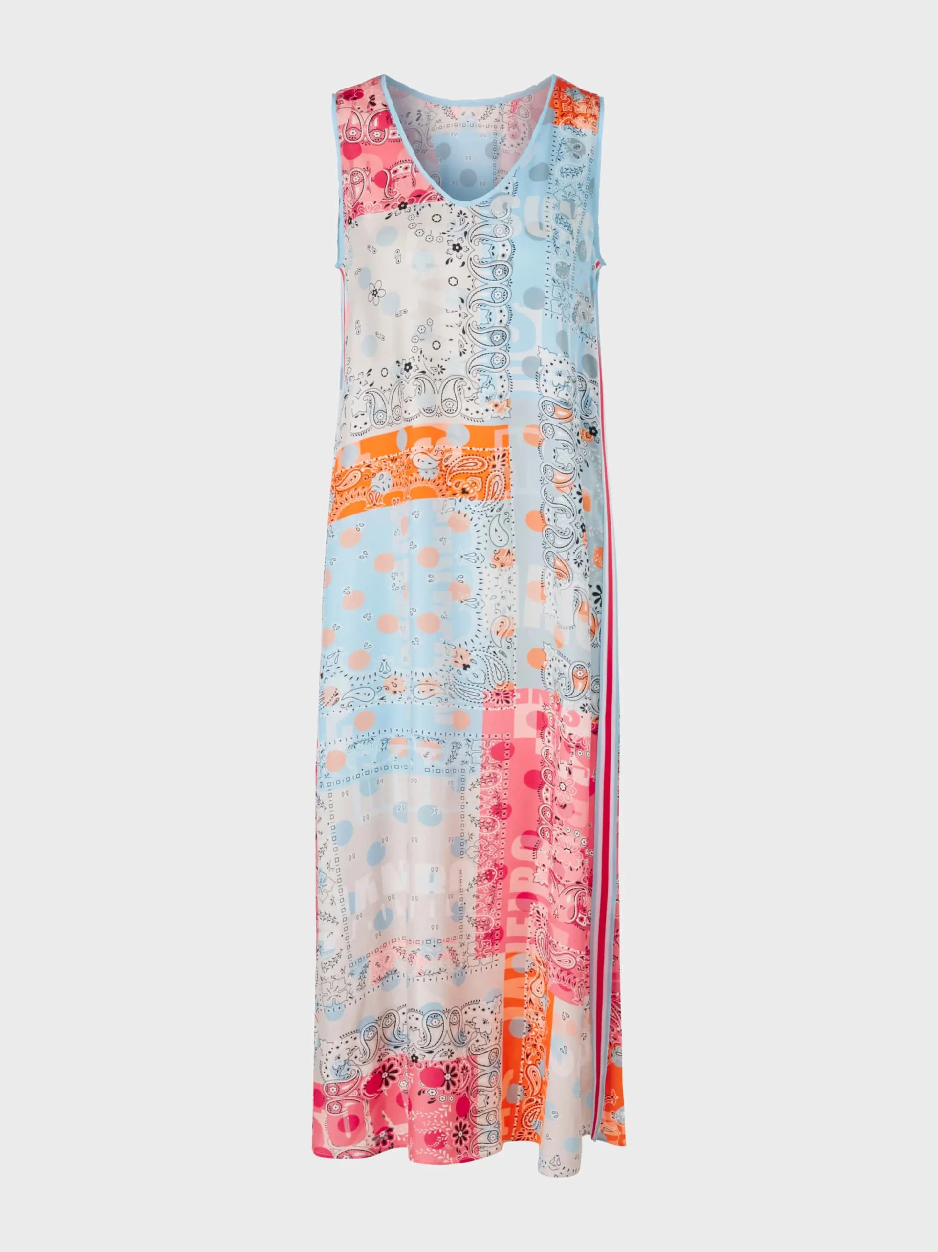Marc Cain Kleider-"RETHINK TOGETHER"-SOMMERKLEID light neon red
