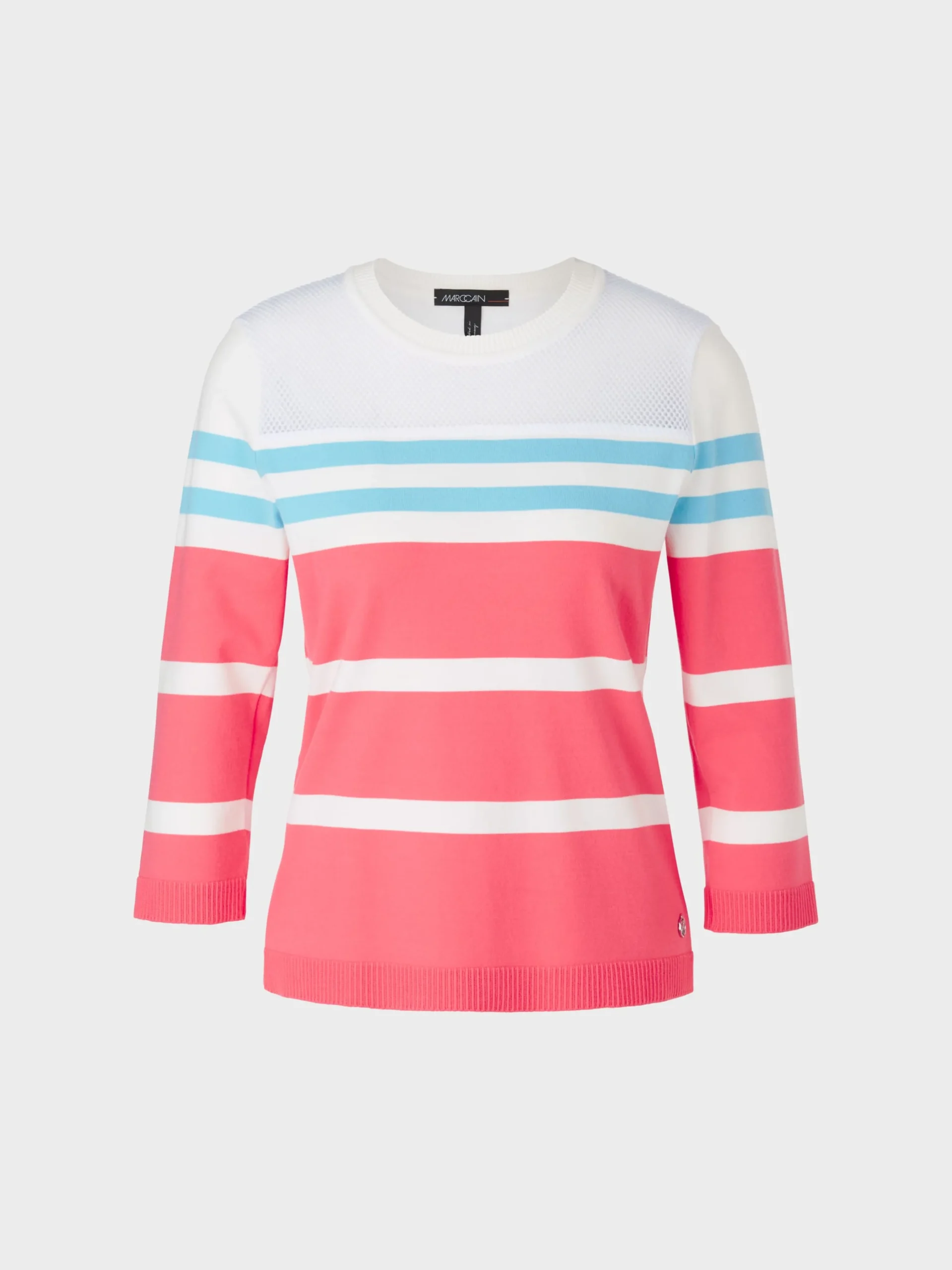 Marc Cain Pullover & Sweatshirts|Strick-"RETHINK TOGETHER"-SWEATER light neon red