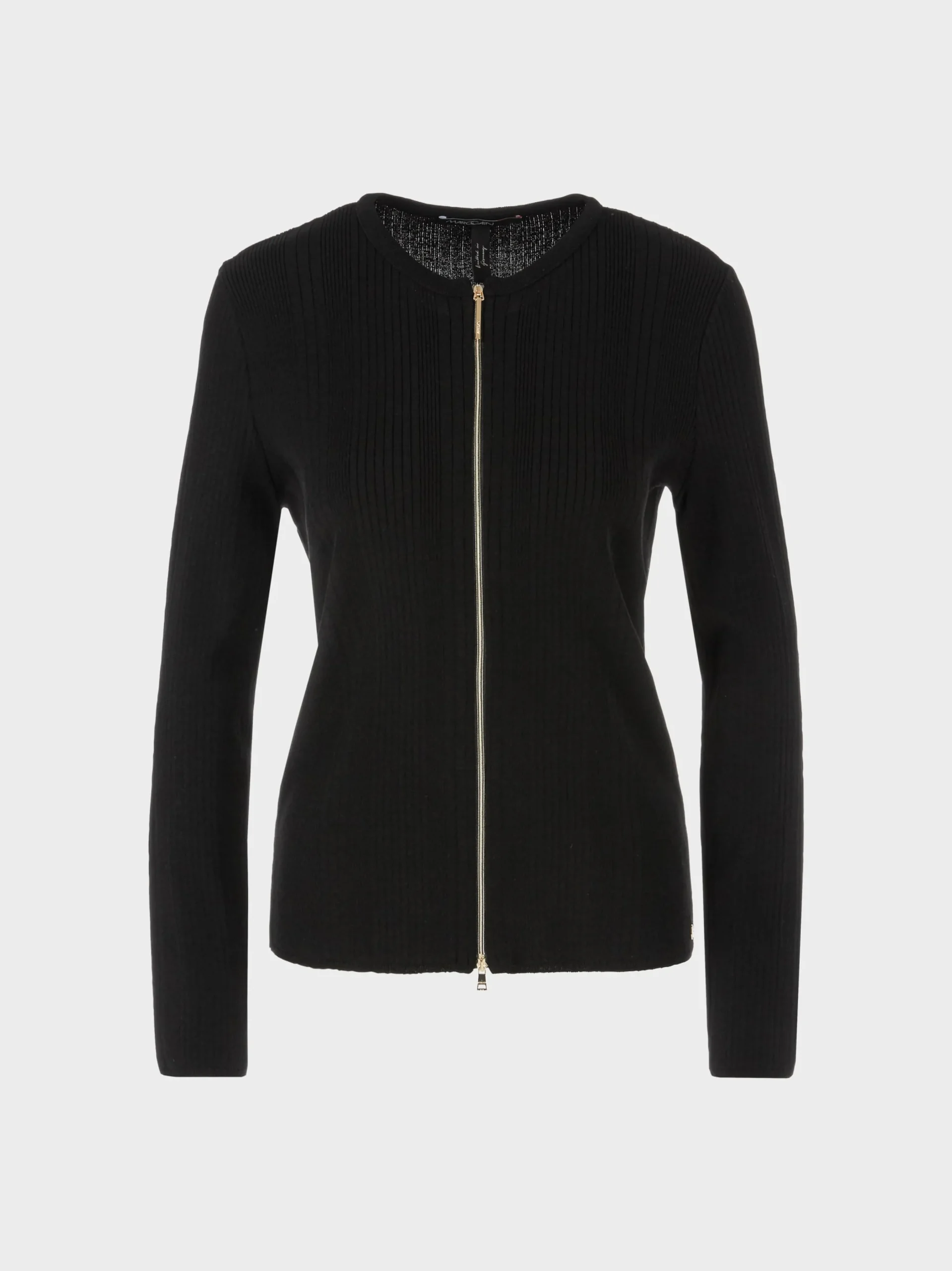 Marc Cain Jacken|Strick-RIPPSTRICK-CARDIGAN "RETHINK TOGETHER" black