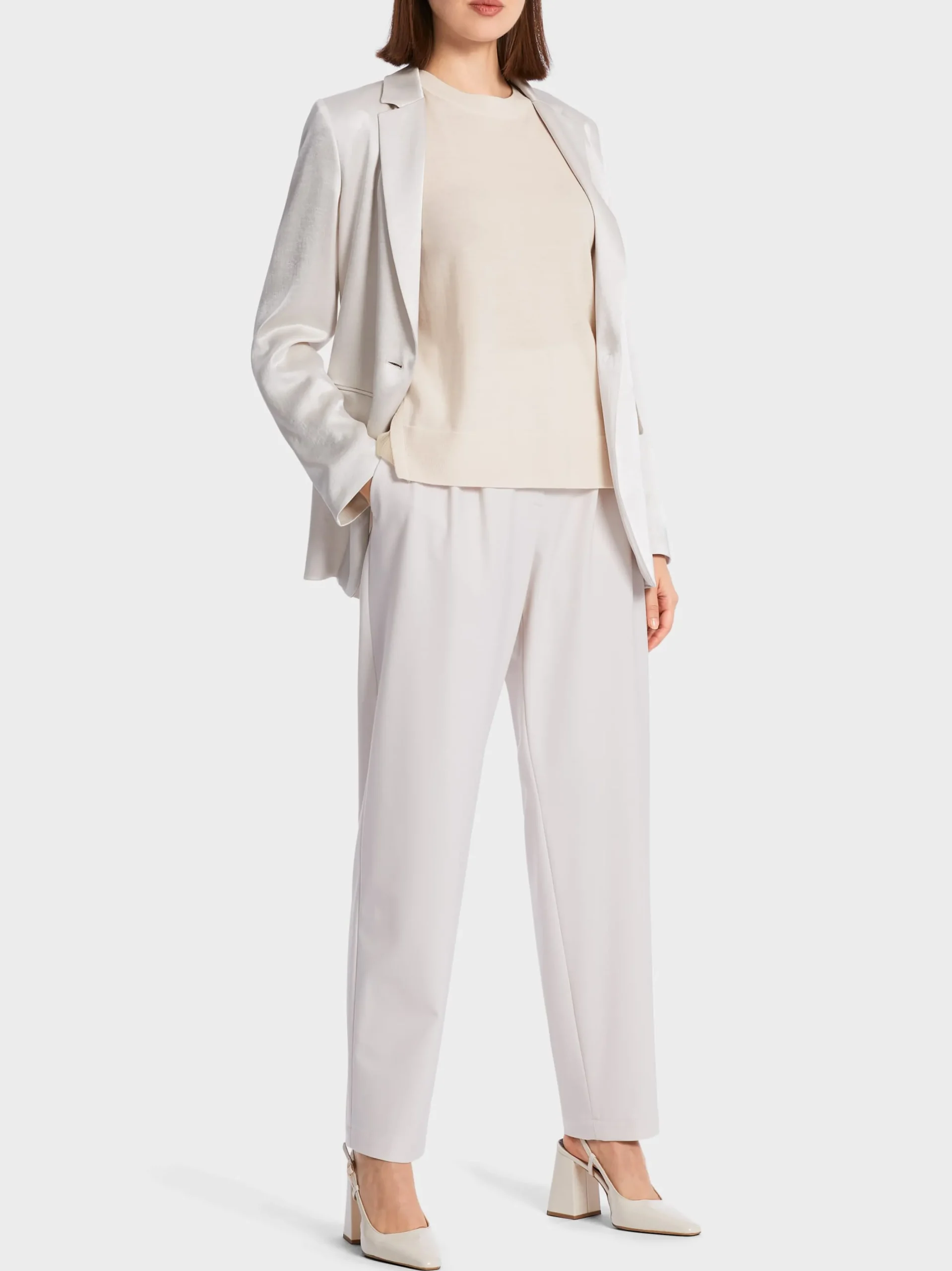 Marc Cain Pullover & Sweatshirts|Strick-RIPPSTRICK-PULLOVER "RETHINK TOGETHER" smoke