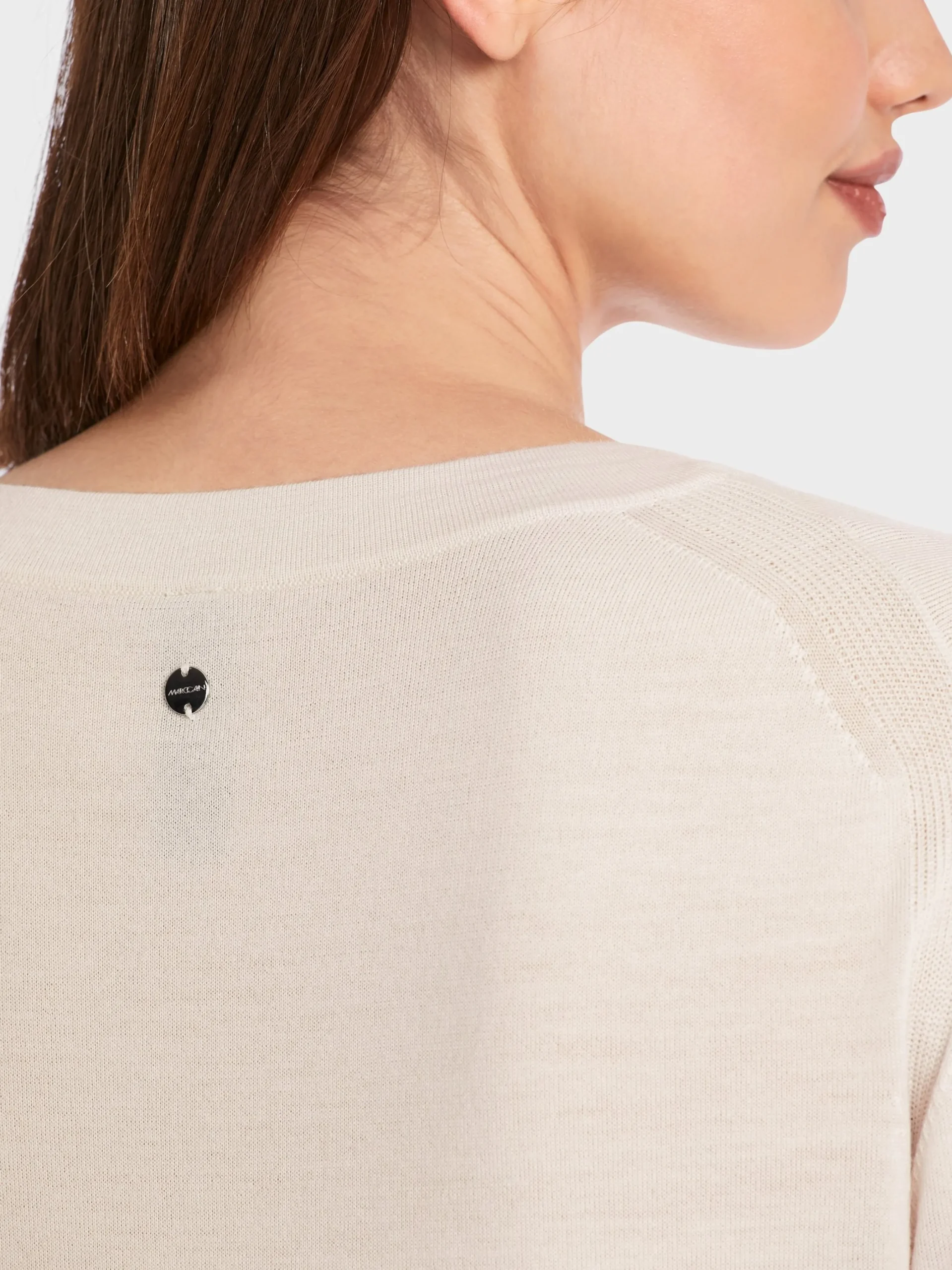 Marc Cain Pullover & Sweatshirts|Strick-RIPPSTRICK-PULLOVER "RETHINK TOGETHER" smoke