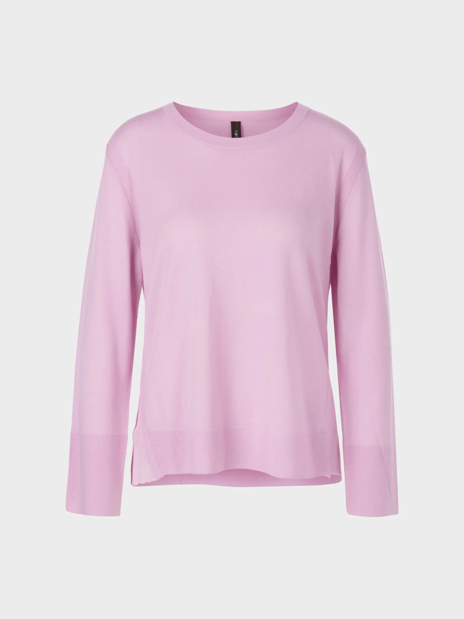 Marc Cain Pullover & Sweatshirts|Strick-RIPPSTRICK-PULLOVER "RETHINK TOGETHER" pink lavender