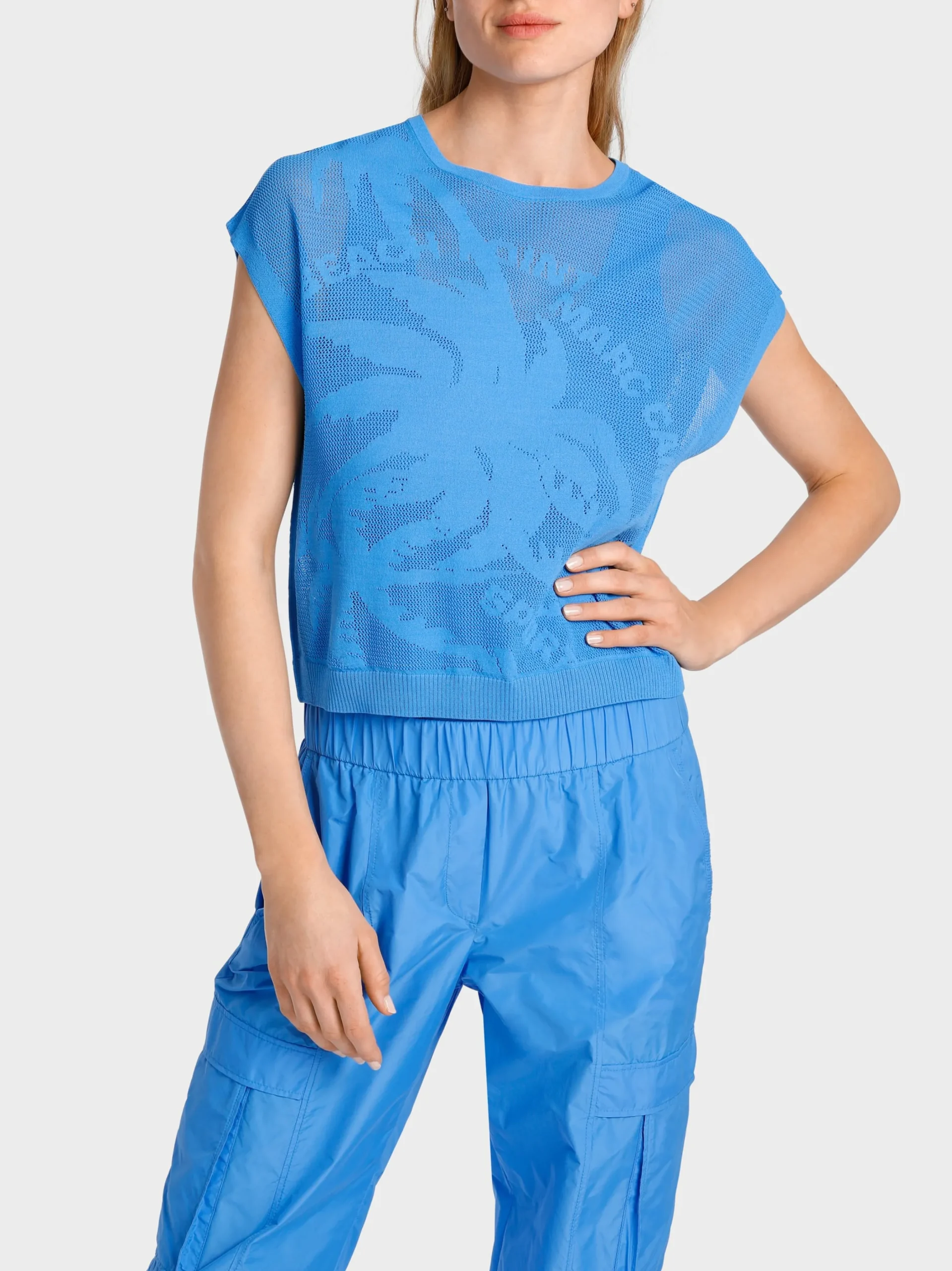 Marc Cain Pullover & Sweatshirts-ÄRMELLOSER SWEATER bright azure