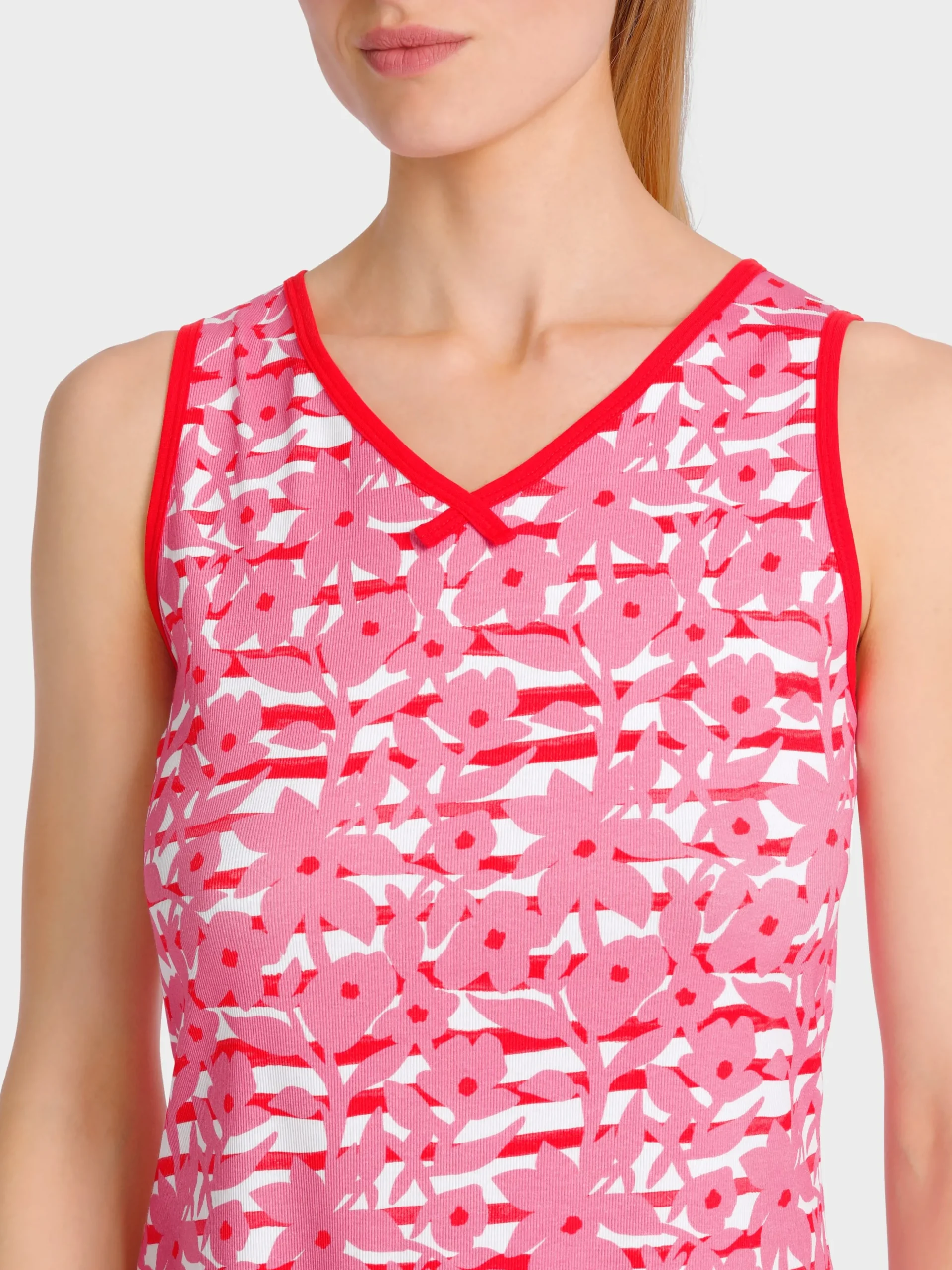 Marc Cain Kleider-ÄRMELLOSES KLEID MIT OVERPRINT lip gloss