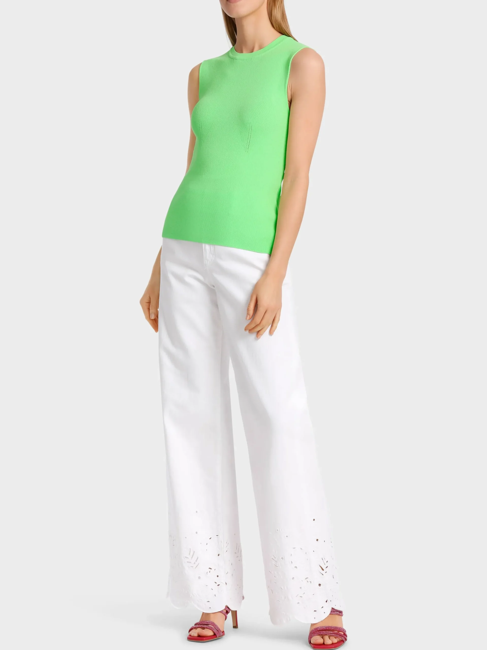 Marc Cain Shirts & Tops|Strick-ÄRMELLOSES TOP KNITTED IN GERMANY light apple green