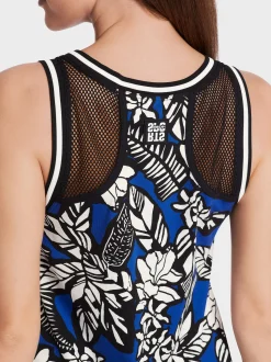 Marc Cain Shirts & Tops-ÄRMELLOSES TOP MIT FLORALEM PRINT bright royal blue
