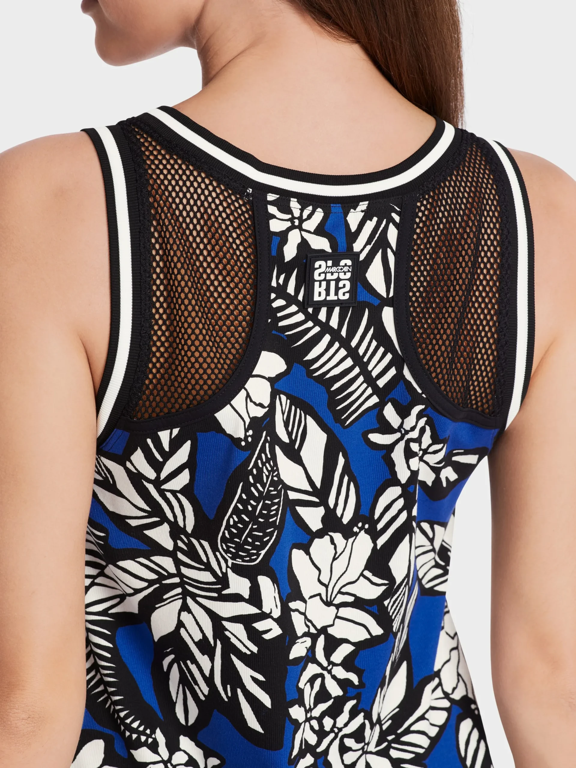 Marc Cain Shirts & Tops-ÄRMELLOSES TOP MIT FLORALEM PRINT bright royal blue