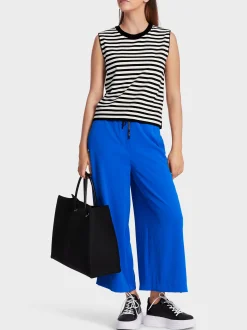 Marc Cain Shirts & Tops|Strick-ÄRMELLOSES TOP "RETHINK TOGETHER" white and black