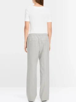 Marc Cain Shirts & Tops-RUNDHALS-SHIRT MIT HALBEN ÄRMELN white