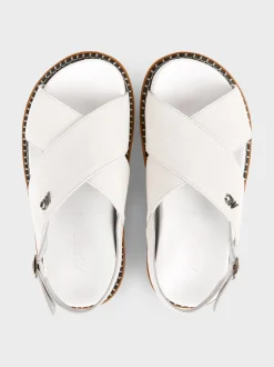 Marc Cain Schuhe-SANDALEN MIT KREUZRIEMEN white
