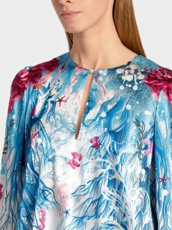 Marc Cain Blusen & Tuniken-SCHLUPFBLUSE IM UNTERWASSERDESSIN light azure