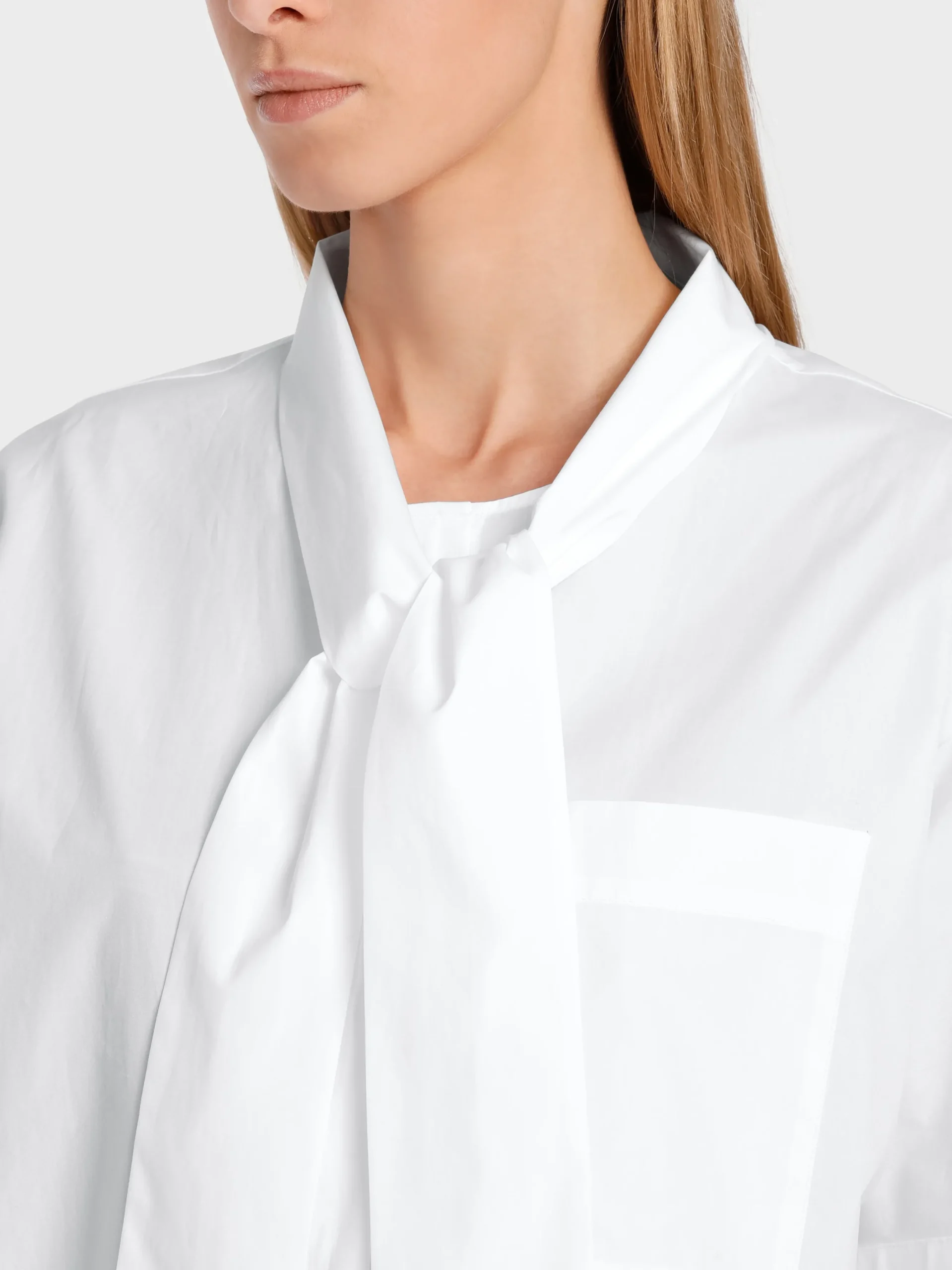 Marc Cain Blusen & Tuniken-SCHLUPPENBLUSE MIT KIMONO-ÄRMEL white