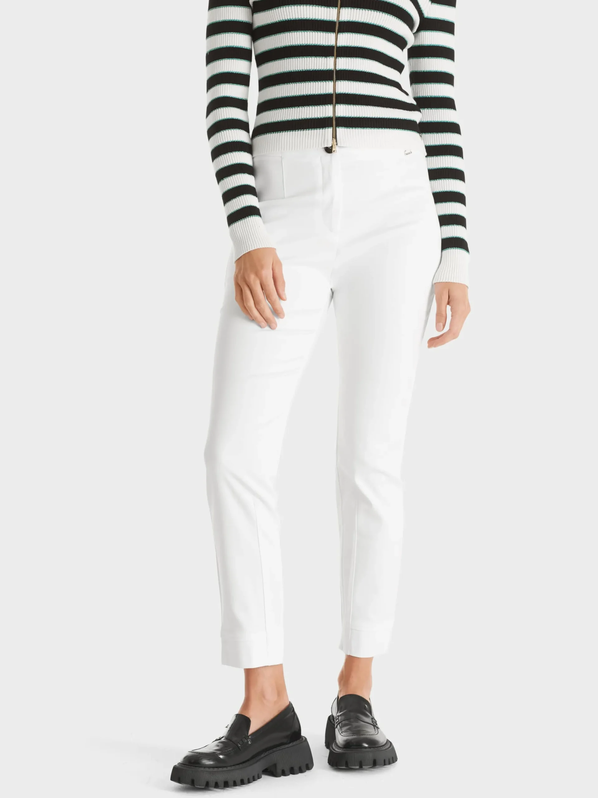 Marc Cain Hosen-SCHMALE HOSE SPLIT IN 7/8-LÄNGE off-white