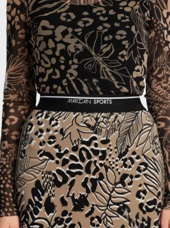 Marc Cain Röcke-SCHMALER ROCK MIT ALLOVERPRINT bright camel