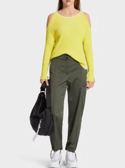 Marc Cain Pullover & Sweatshirts|Strick-SCHULTERFREIER SWEATER AUS VISKOSE soft limeade