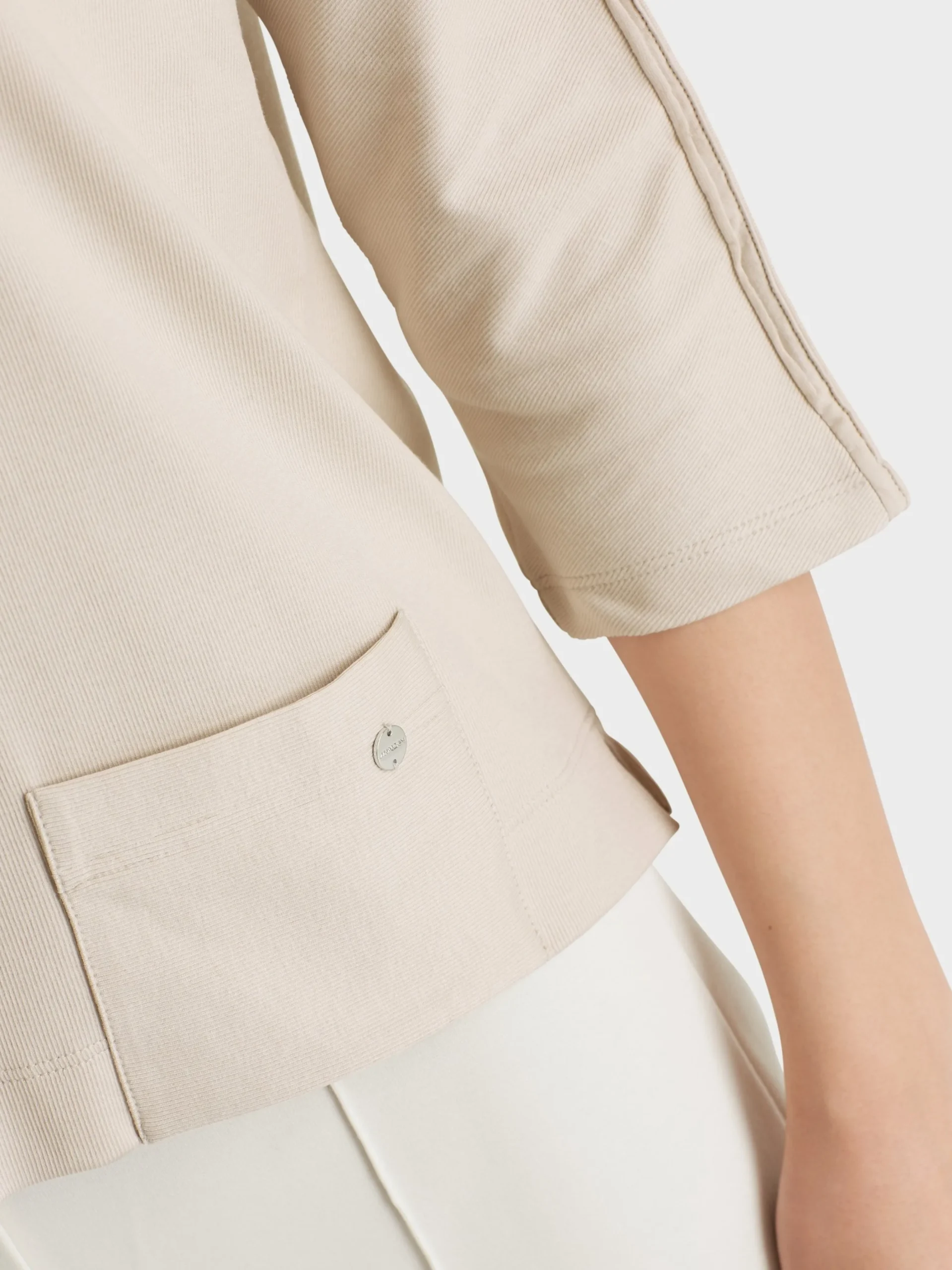 Marc Cain Shirts & Tops-SHIRT AUS BAUMWOLLSTRETCH smoke