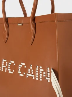 Marc Cain Taschen-SHOPPER BAG MIT APPLIKATION bright ochre