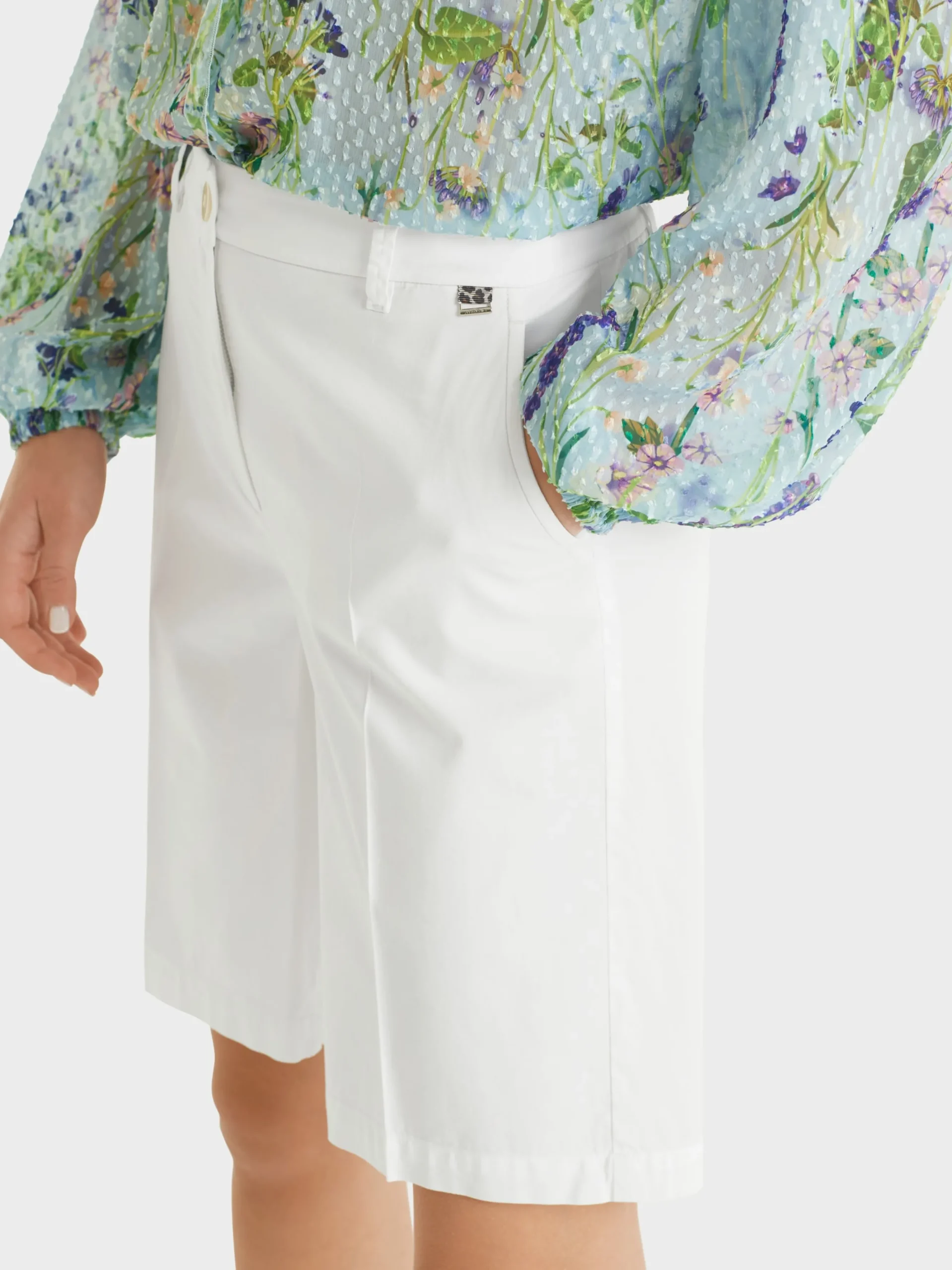 Marc Cain Hosen-SHORTS IM CHINO-STYLE - MODELL FINIKE white