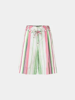 Marc Cain Hosen-SHORTS MIT LÄNGSSTREIF – MODELL WICHITA smoky ice new