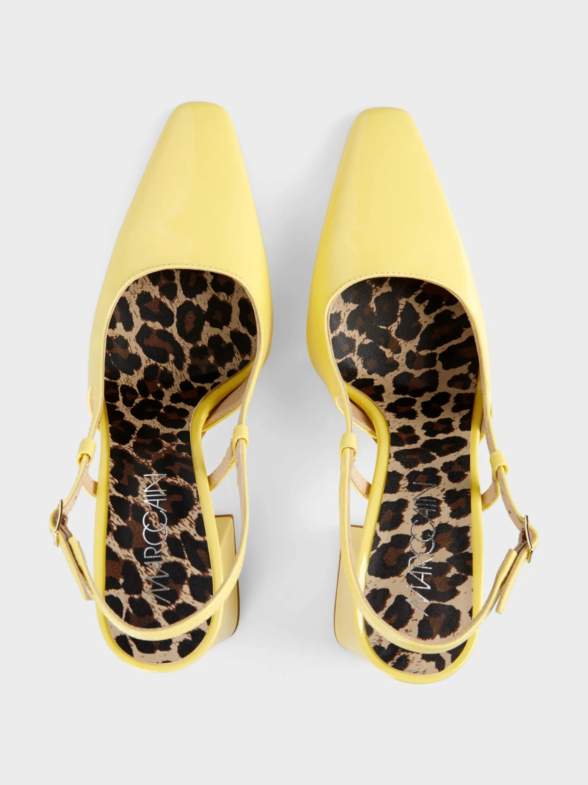Marc Cain Schuhe-SLINGS IN LACKLEDER "RETHINK TOGETHER" pale lemon