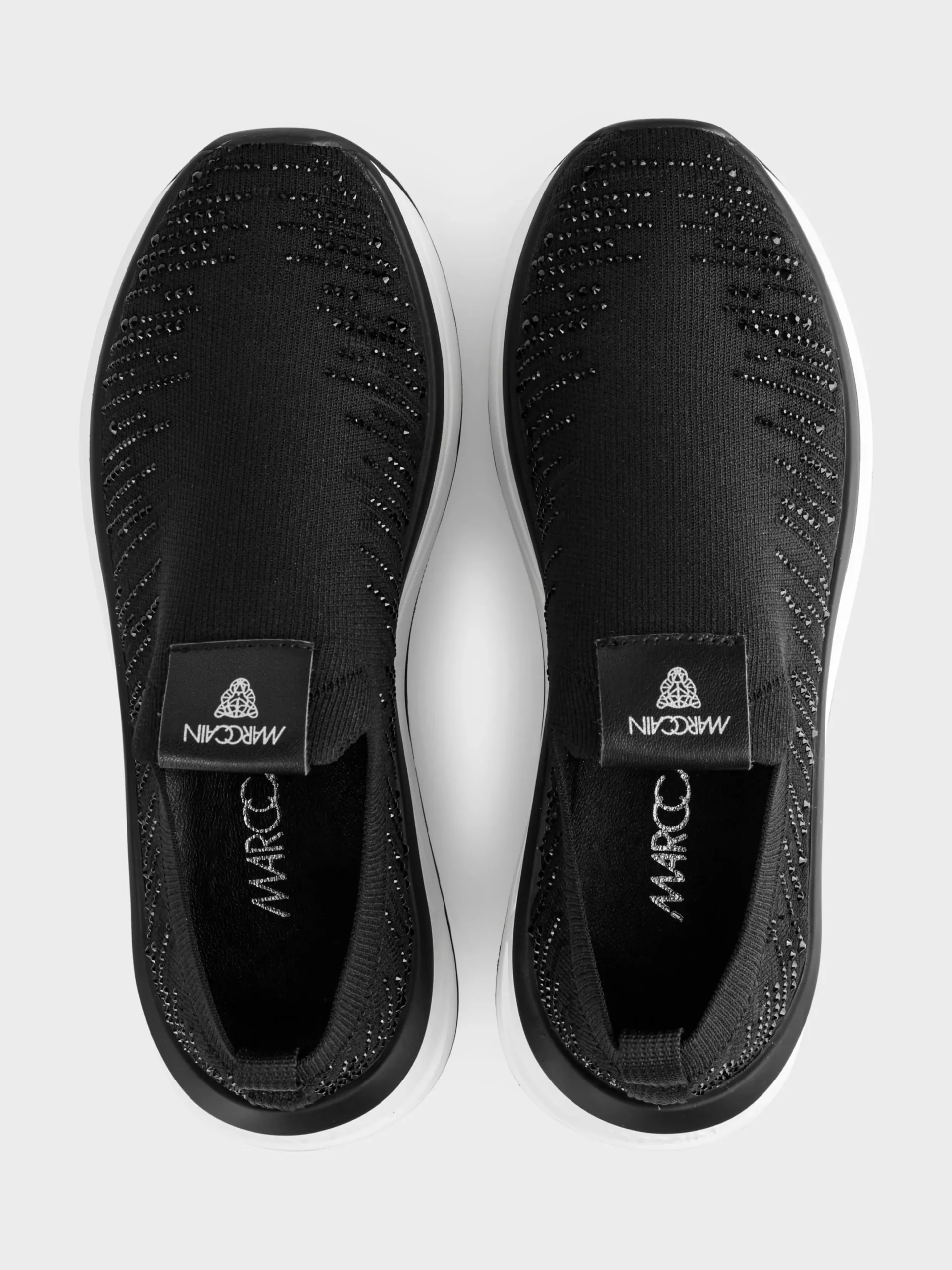 Marc Cain Schuhe-SOCK SNEAKER MIT GLITZERAPPLIKATION black