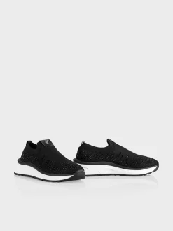 Marc Cain Schuhe-SOCK SNEAKER MIT GLITZERAPPLIKATION black