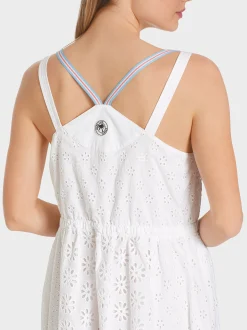 Marc Cain Kleider-SOMMERKLEID MIT LOCHSTICKEREI white