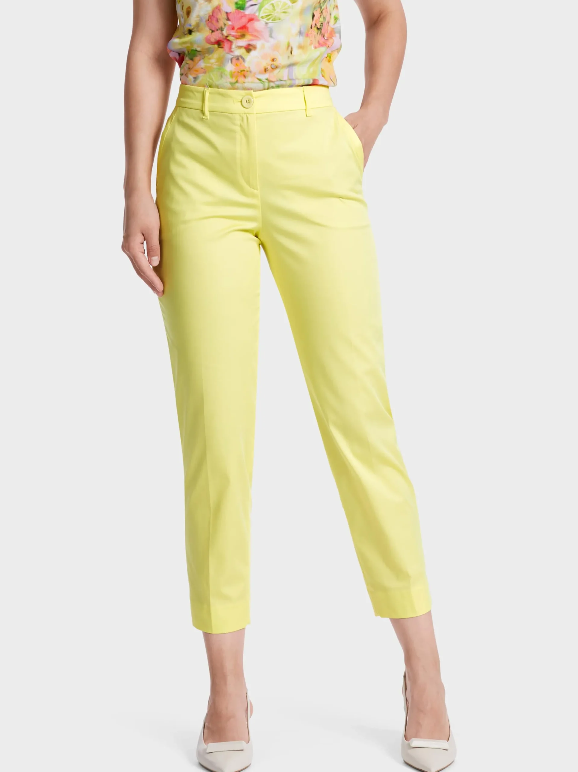 Marc Cain Hosen|Hosenanzüge-SOMMERLICHE HOSE FUSHUN pale lemon