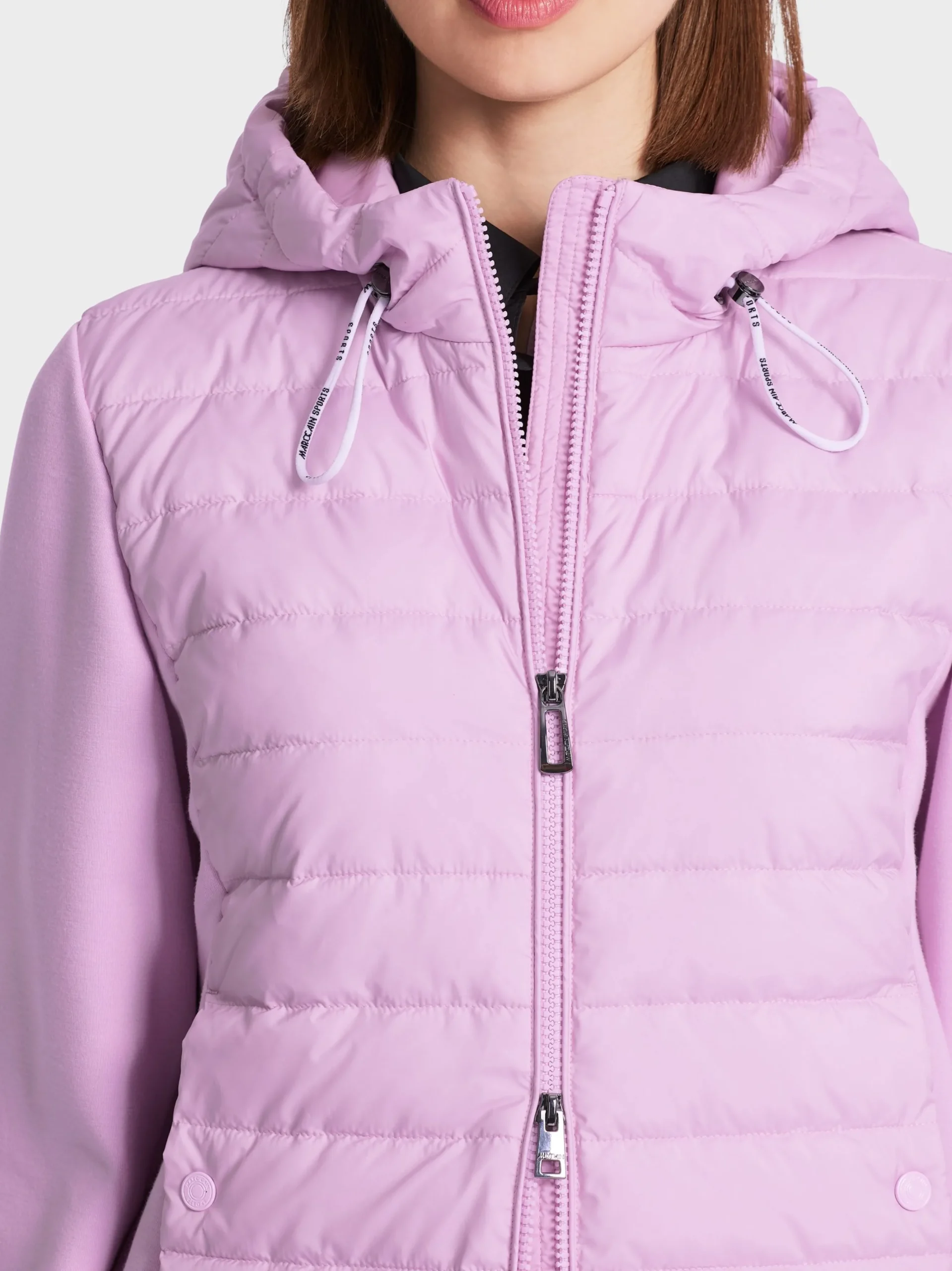 Marc Cain Jacken-SPORTIVE JACKE IN MATERIALMIX bright pink lavender