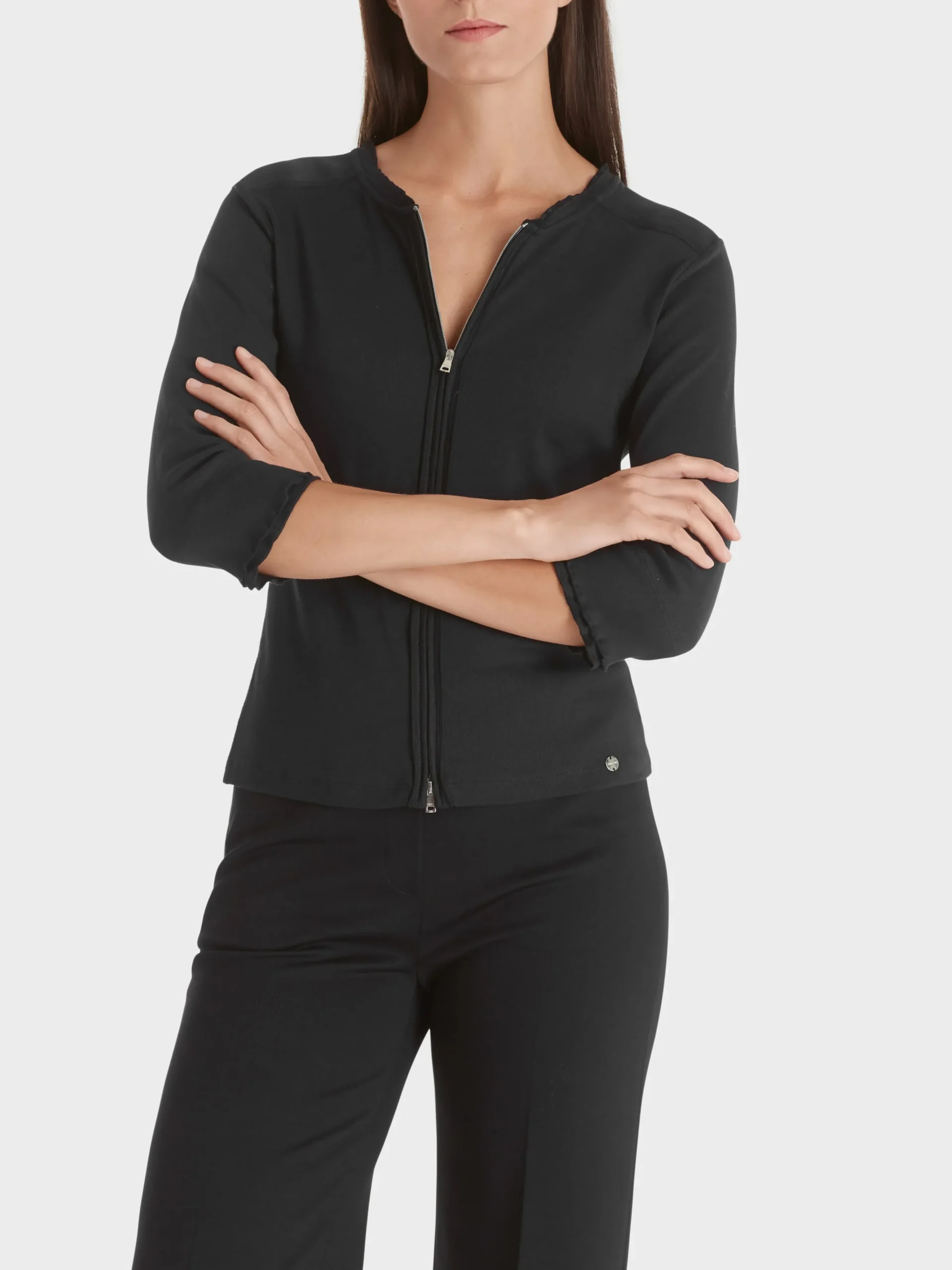Marc Cain Jacken-SPORTIVE JACKE MIT RÜSCHENDETAIL black