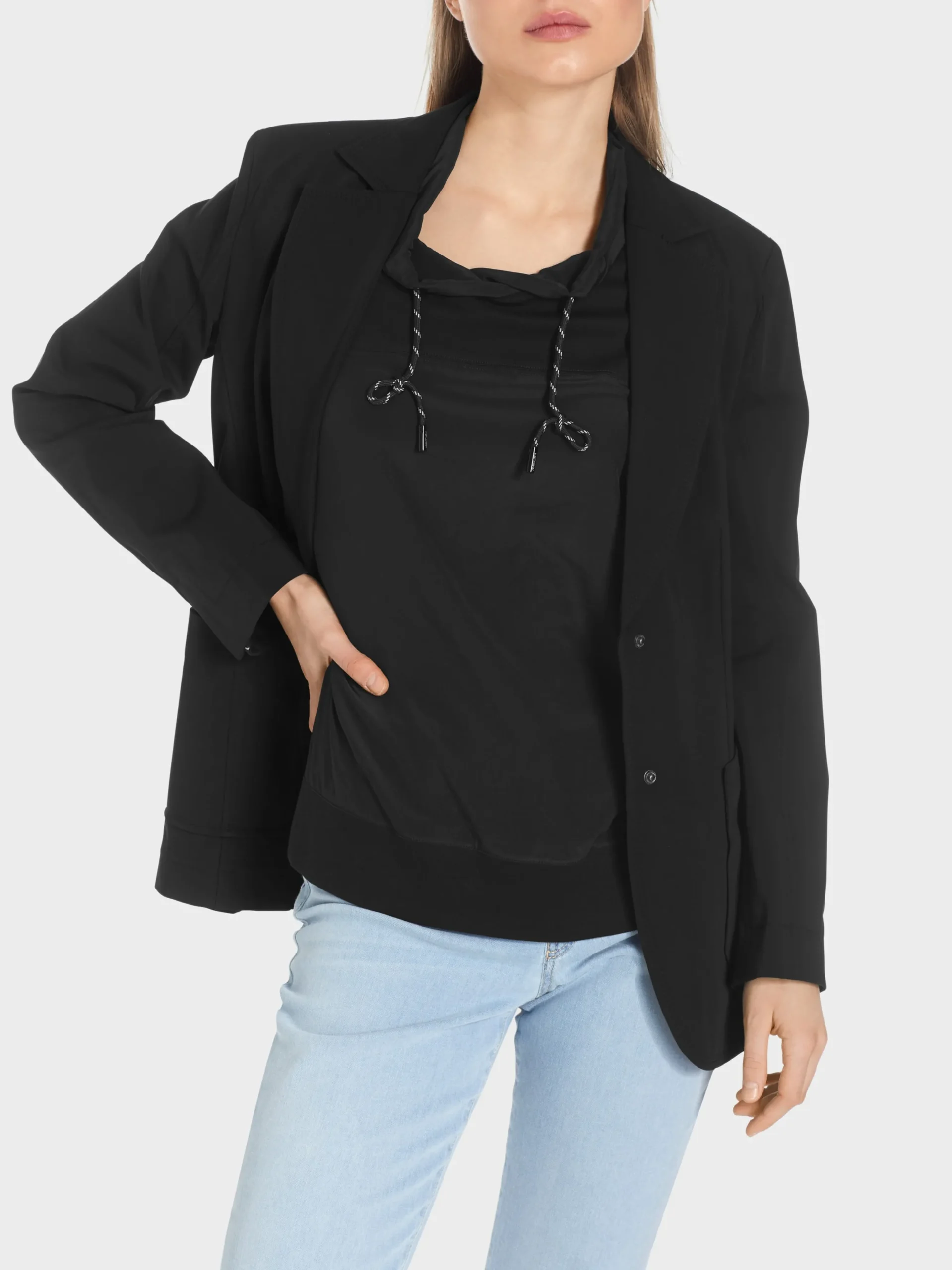 Marc Cain Blazer-SPORTIVER BLAZER IM SEVENTIES-STIL black
