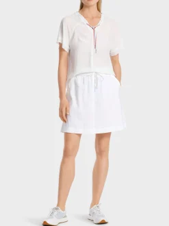 Marc Cain Blusen & Tuniken|Shirts & Tops-SPORTIVES BLUSENSHIRT white