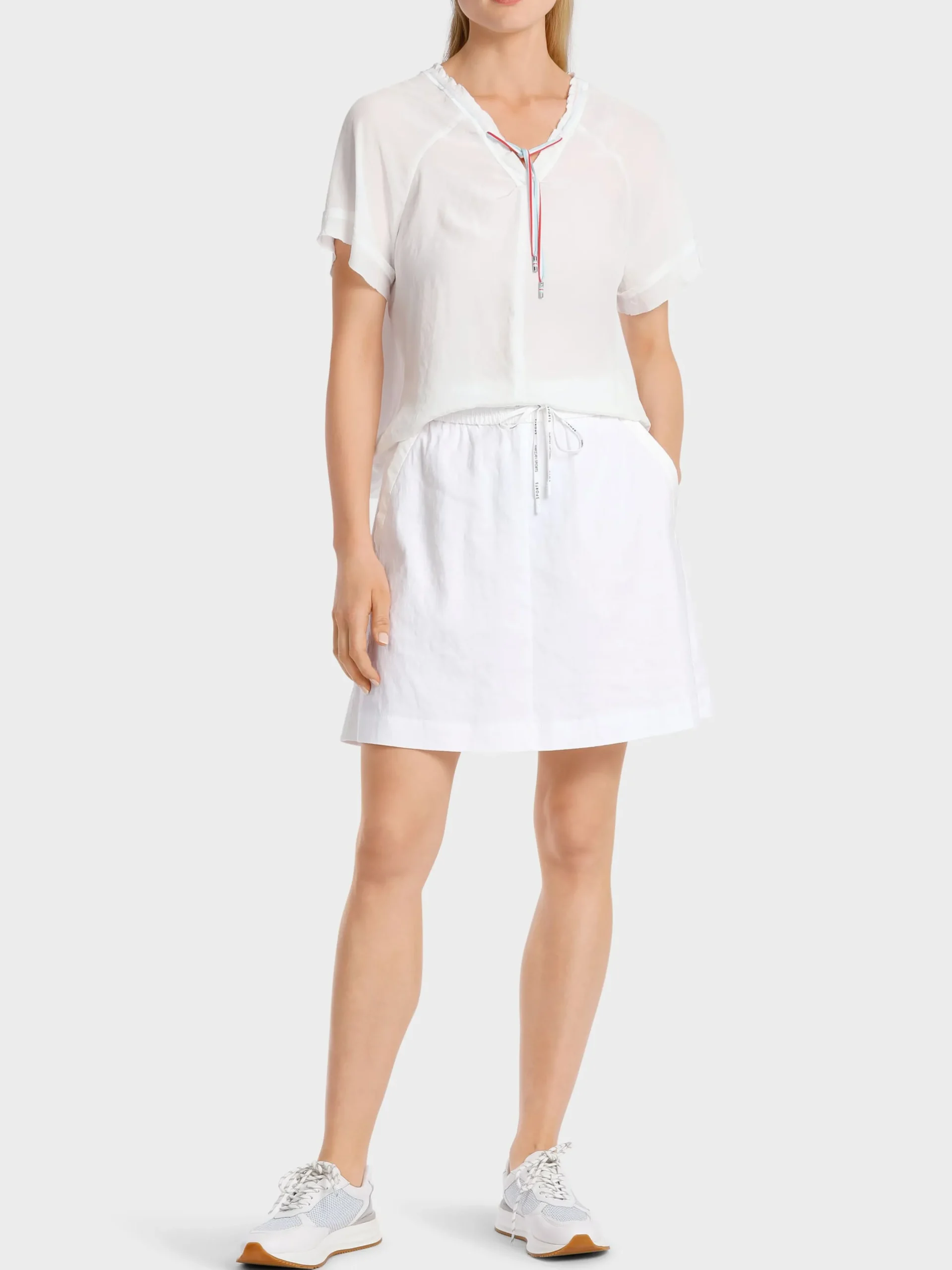 Marc Cain Blusen & Tuniken|Shirts & Tops-SPORTIVES BLUSENSHIRT white
