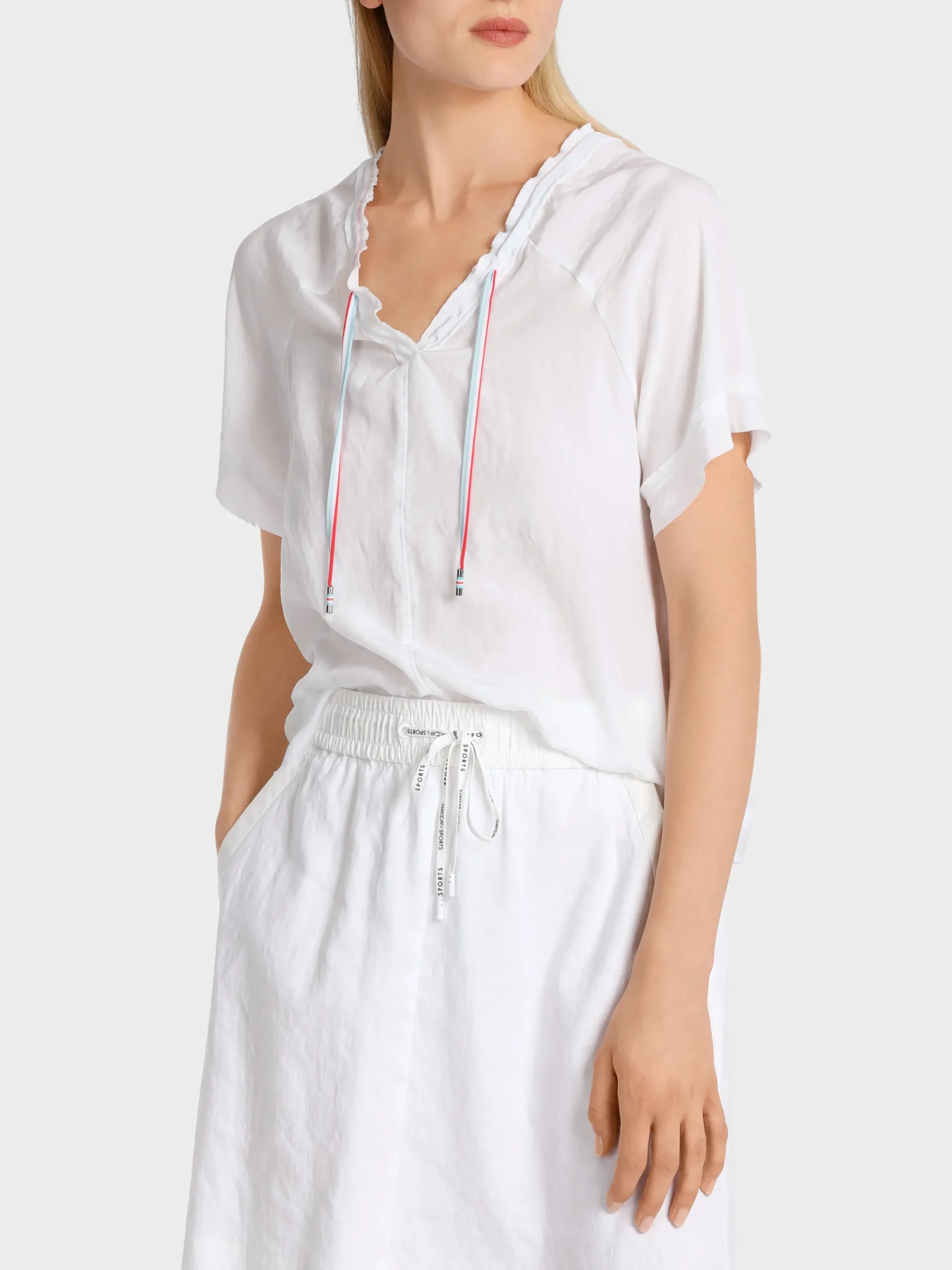 Marc Cain Blusen & Tuniken|Shirts & Tops-SPORTIVES BLUSENSHIRT white