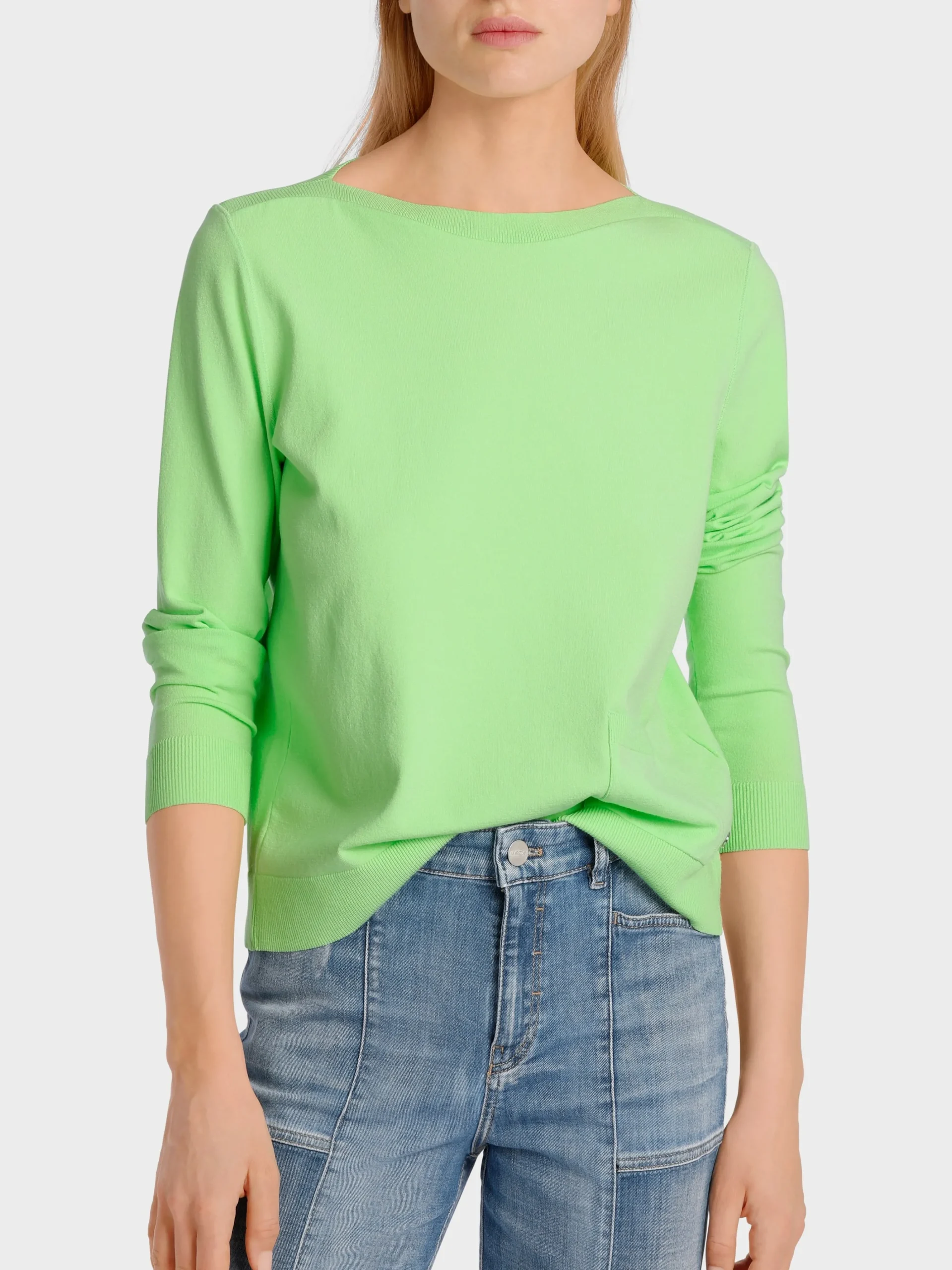 Marc Cain Pullover & Sweatshirts-STRICK-PULLOVER "RETHINK TOGETHER" light apple green