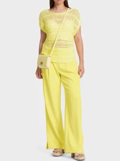 Marc Cain Strick|Pullover & Sweatshirts-STRICK-PULLUNDER "RETHINK TOGETHER" pale lemon