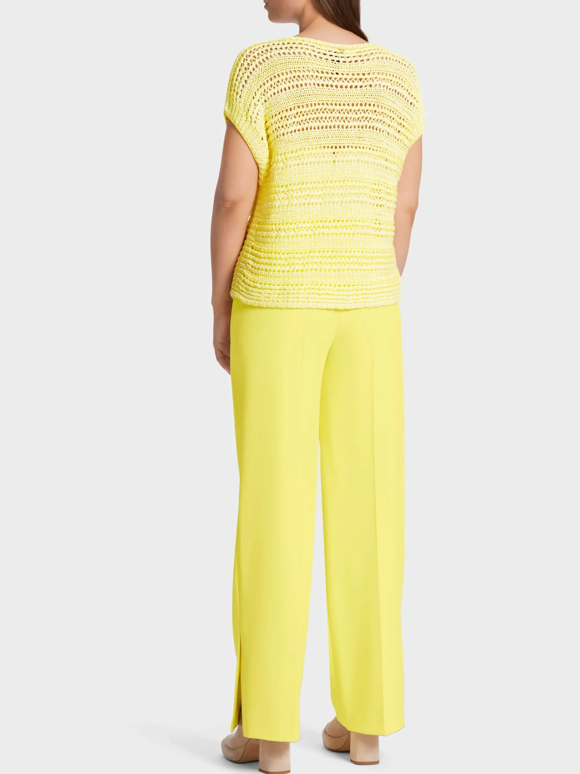Marc Cain Strick|Pullover & Sweatshirts-STRICK-PULLUNDER "RETHINK TOGETHER" pale lemon