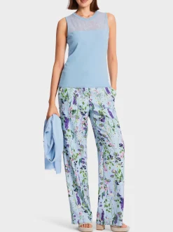 Marc Cain Shirts & Tops|Strick-STRICKTOP "RETHINK TOGETHER" soft summer sky