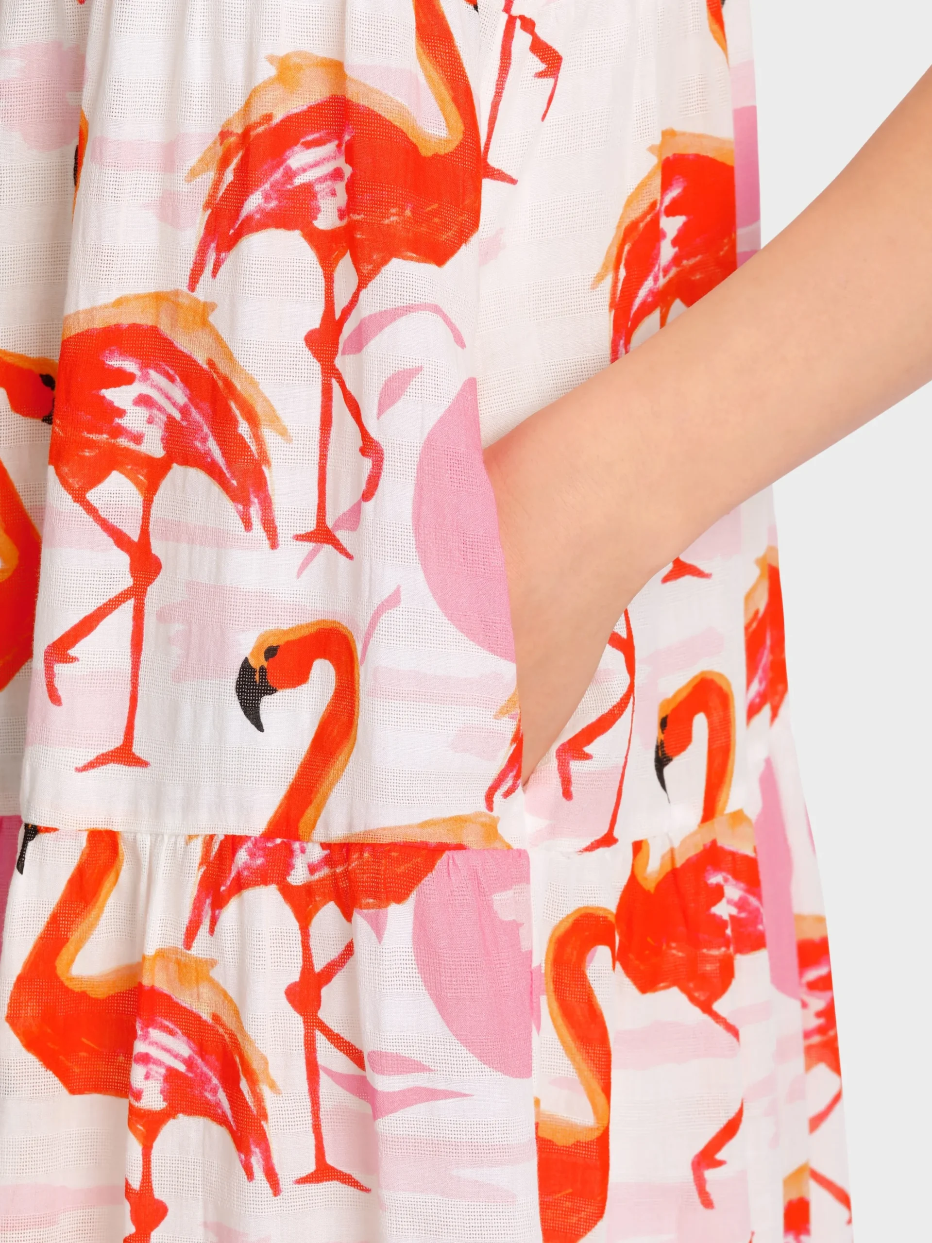 Marc Cain Kleider-STUFENKLEID MIT FLAMINGO-PRINT lip gloss