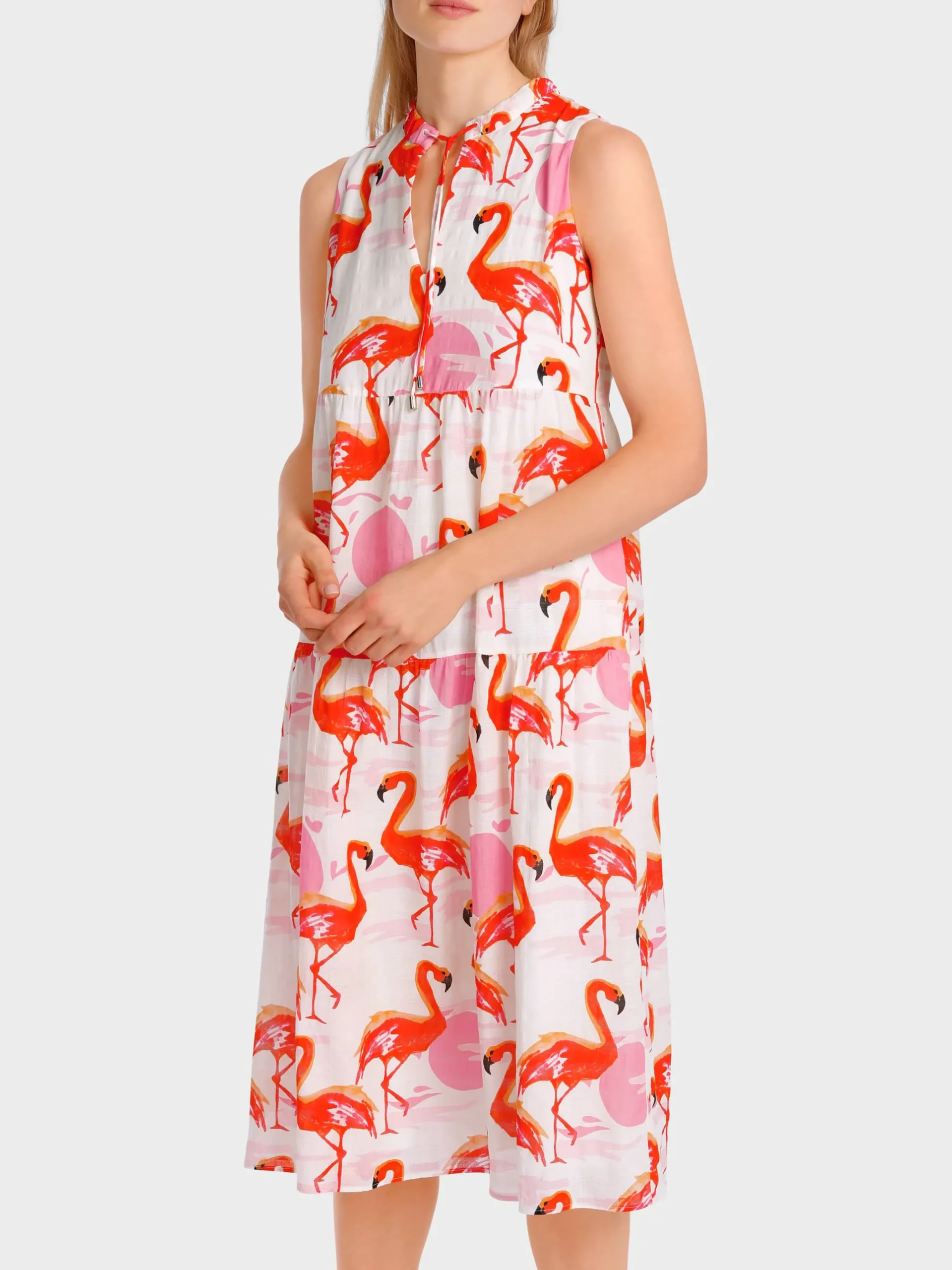 Marc Cain Kleider-STUFENKLEID MIT FLAMINGO-PRINT lip gloss